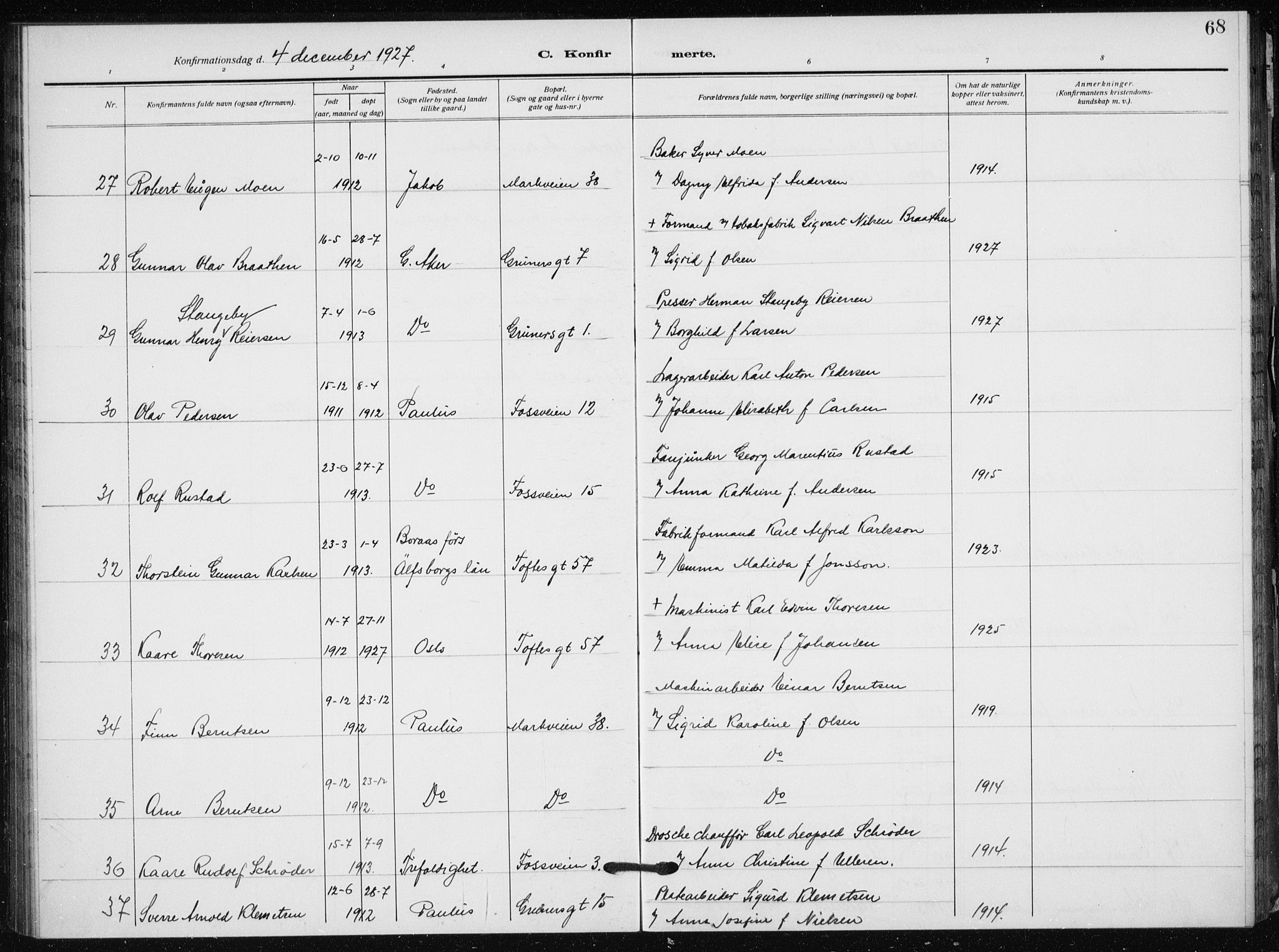 Hauge prestekontor Kirkebøker, AV/SAO-A-10849/F/Fa/L0002: Ministerialbok nr. 2, 1917-1938, s. 68