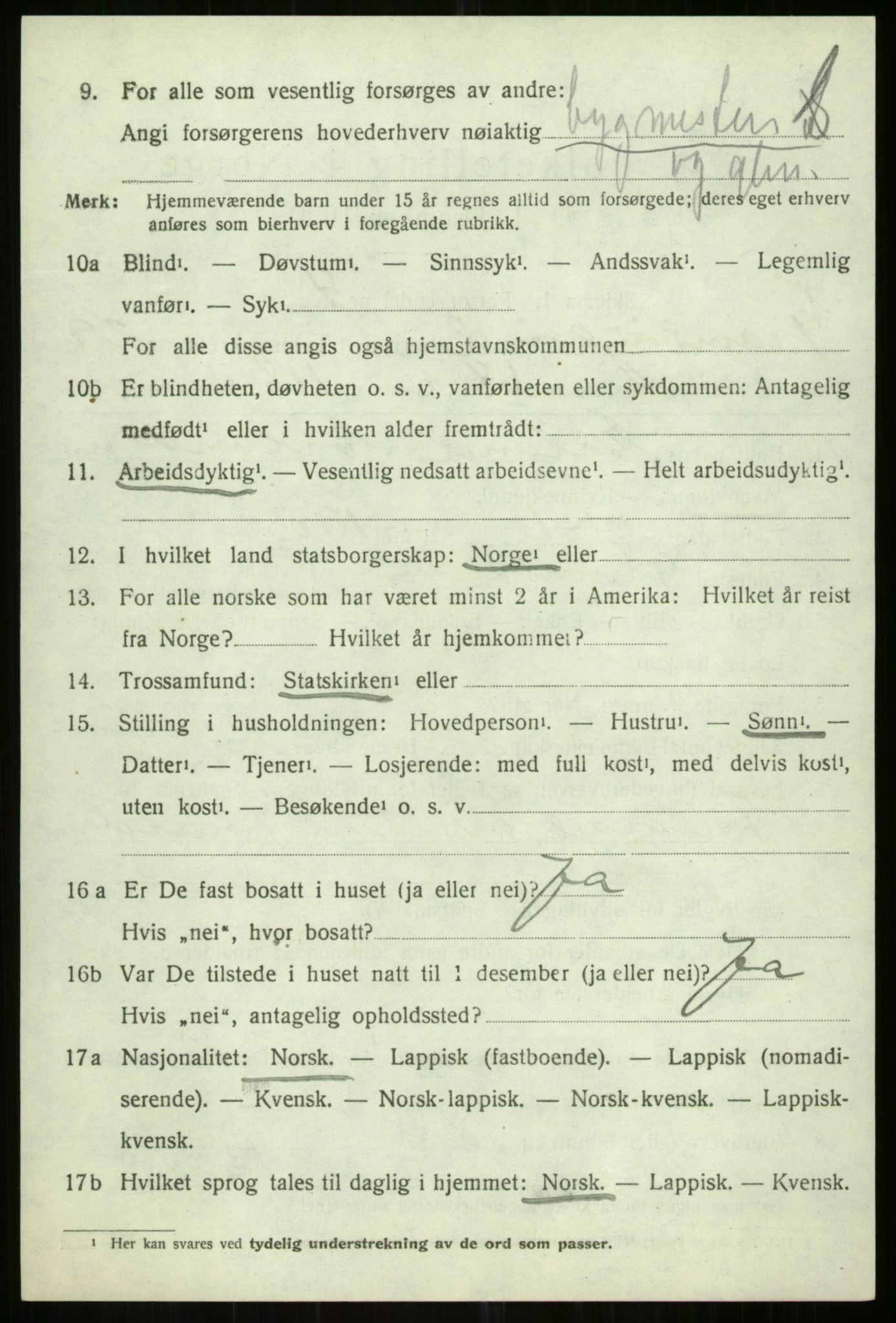 SATØ, Folketelling 1920 for 1934 Tromsøysund herred, 1920, s. 14209