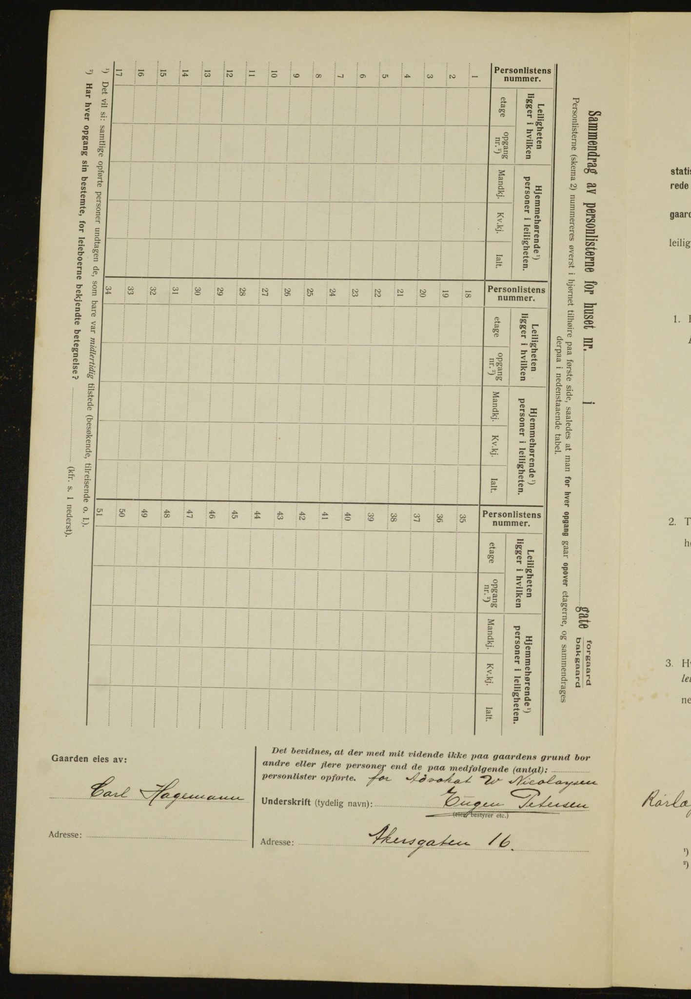 OBA, Kommunal folketelling 1.2.1912 for Kristiania, 1912, s. 30045