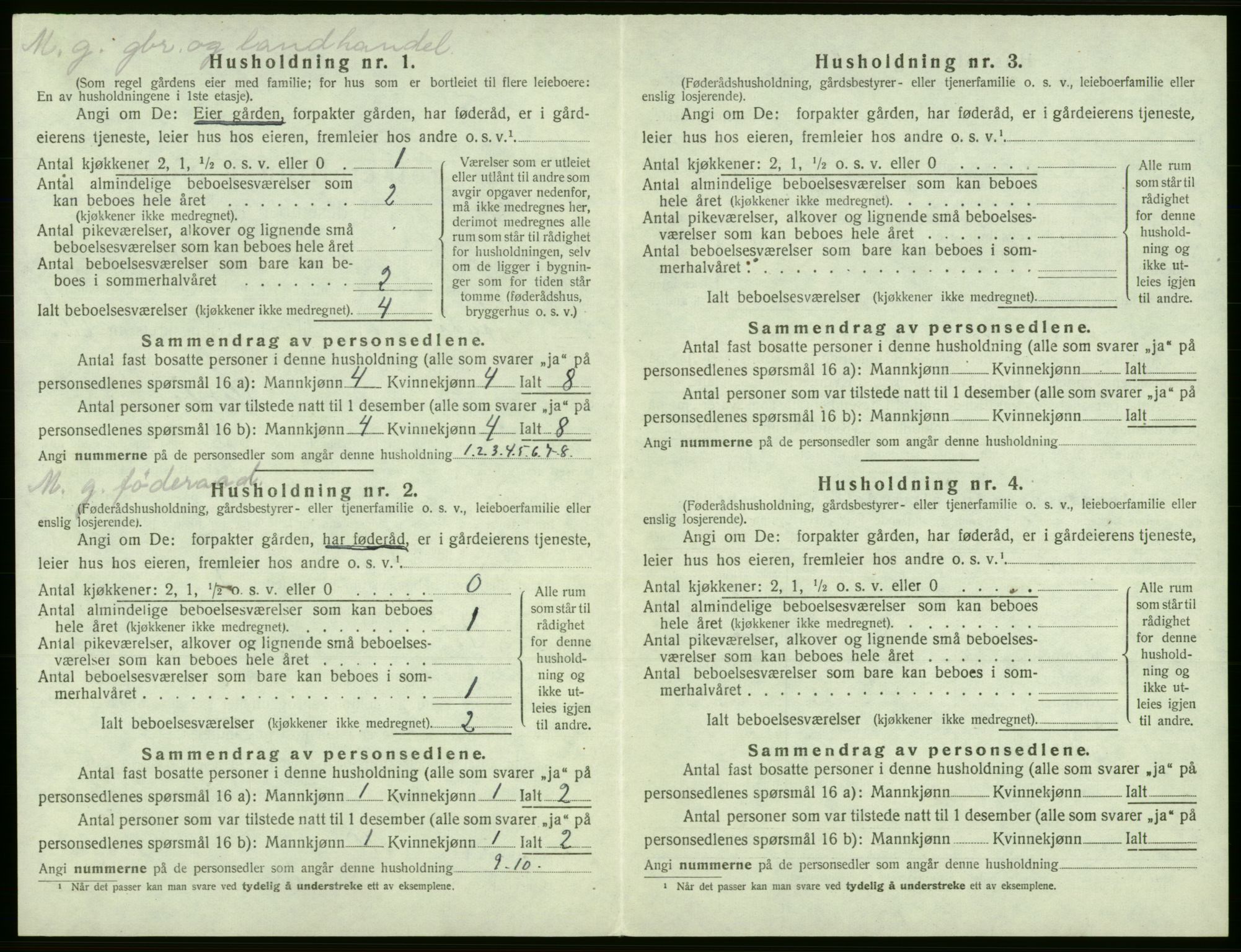 SAB, Folketelling 1920 for 1227 Jondal herred, 1920, s. 321