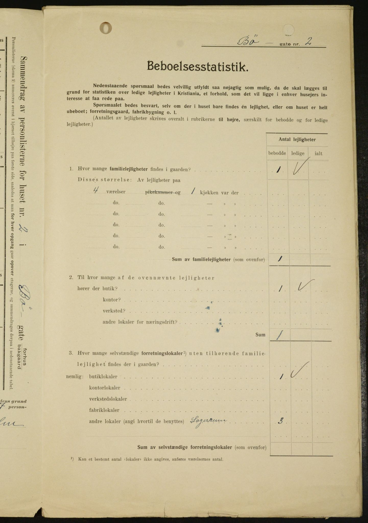 OBA, Kommunal folketelling 1.2.1909 for Kristiania kjøpstad, 1909, s. 9997