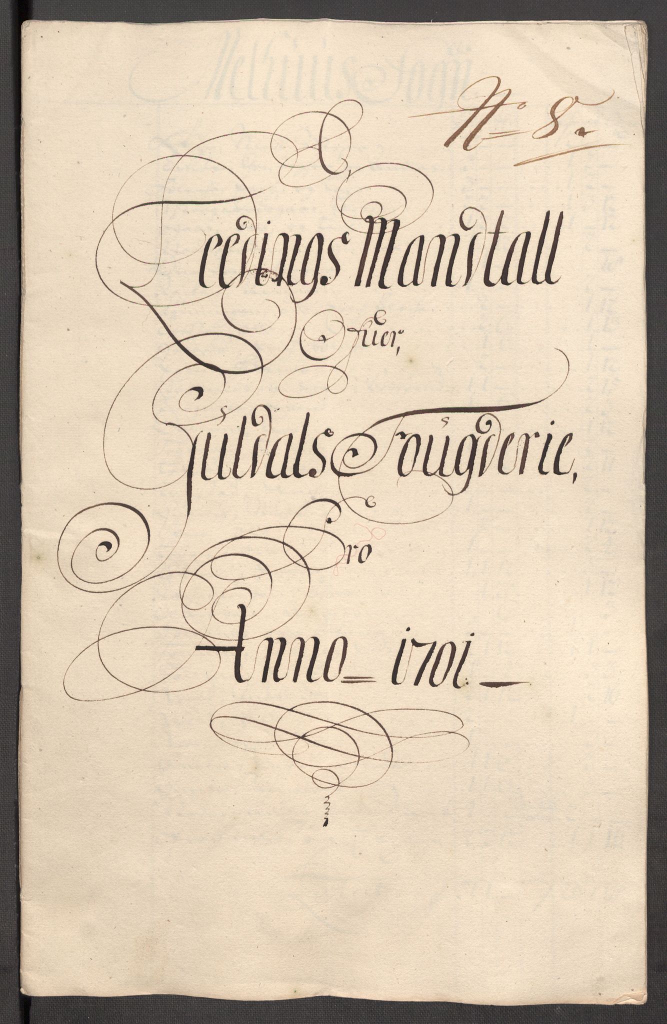 Rentekammeret inntil 1814, Reviderte regnskaper, Fogderegnskap, RA/EA-4092/R60/L3951: Fogderegnskap Orkdal og Gauldal, 1701, s. 261