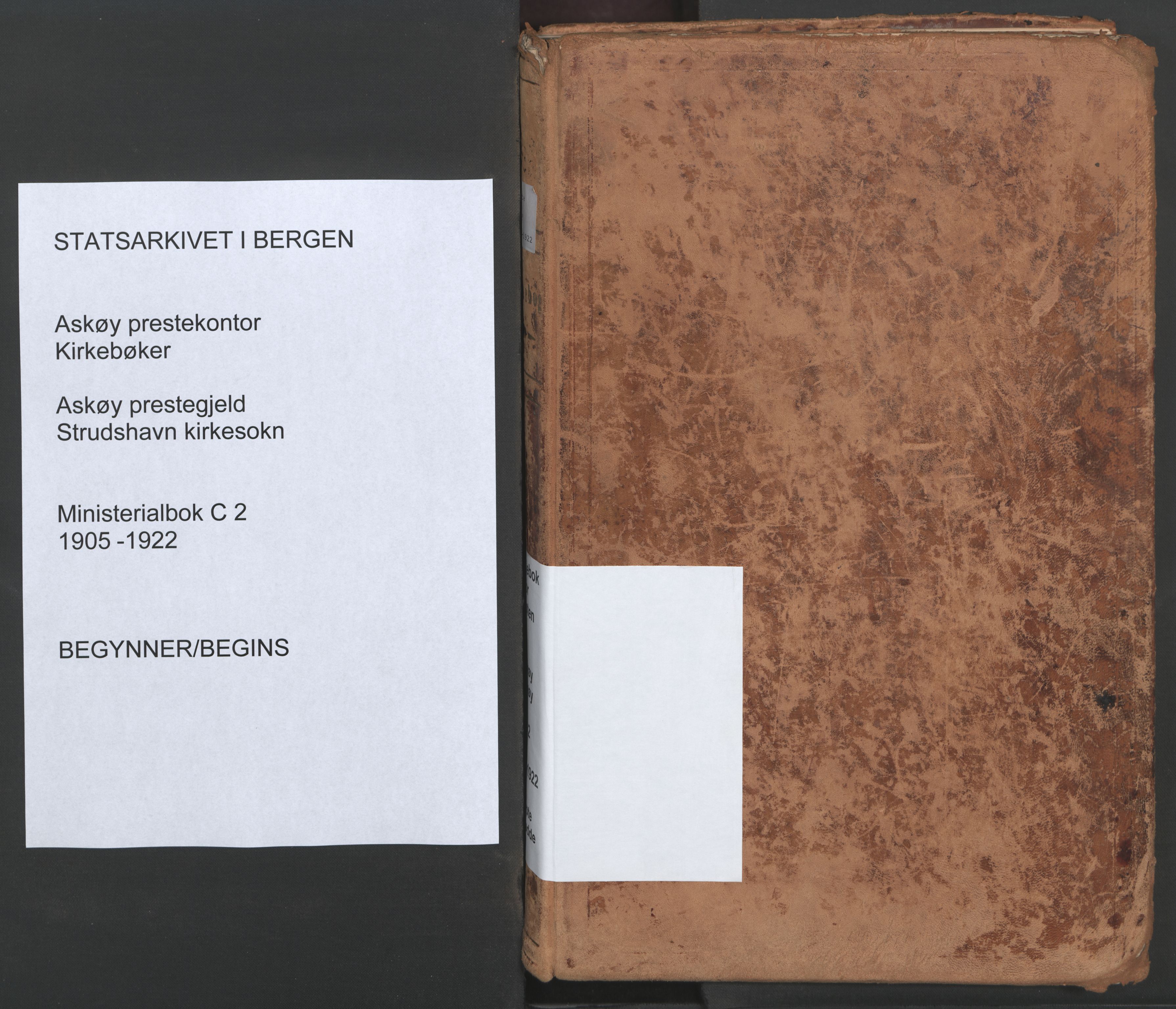 Askøy Sokneprestembete, AV/SAB-A-74101/H/Ha/Haa/Haac/L0002: Ministerialbok nr. C 2, 1905-1922