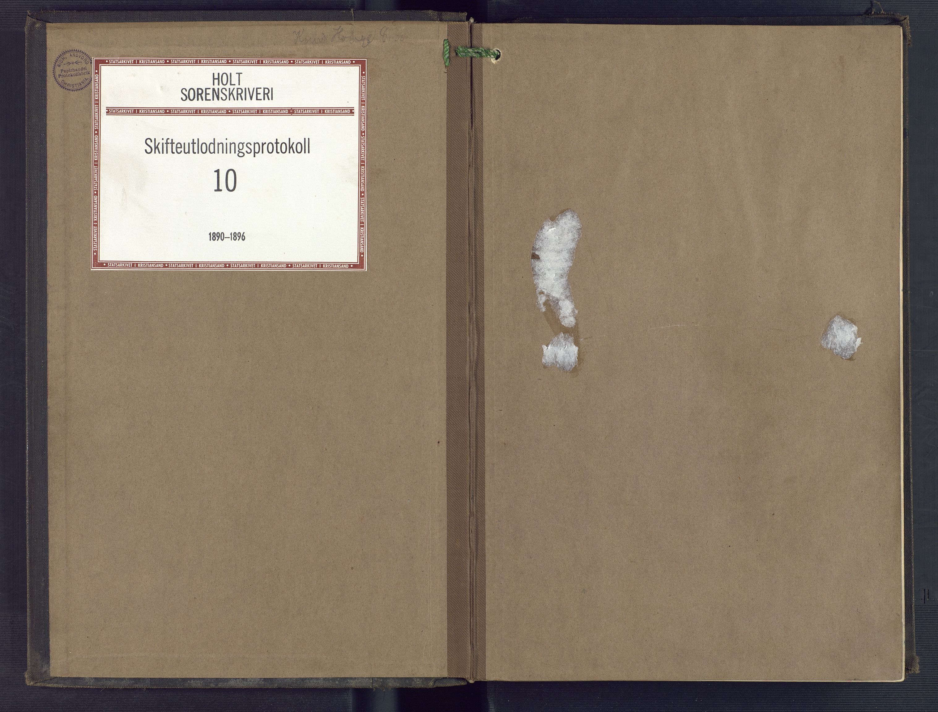 Holt sorenskriveri, SAK/1221-0002/H/Hc/L0035: Skifteutlodningsprotokoll nr. 10, 1890-1896