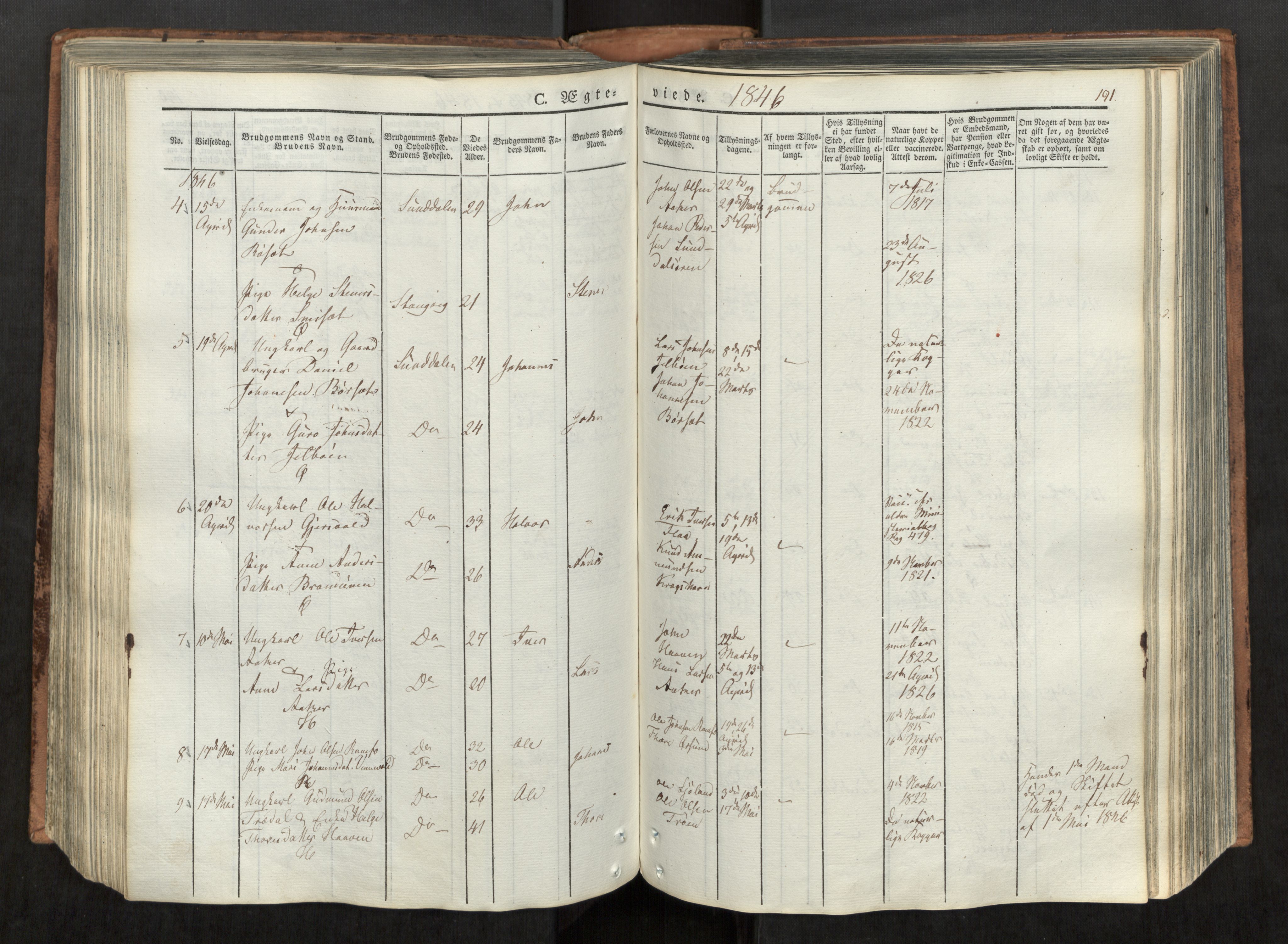 Ministerialprotokoller, klokkerbøker og fødselsregistre - Møre og Romsdal, AV/SAT-A-1454/590/L1012: Ministerialbok nr. 590A04, 1832-1846, s. 190