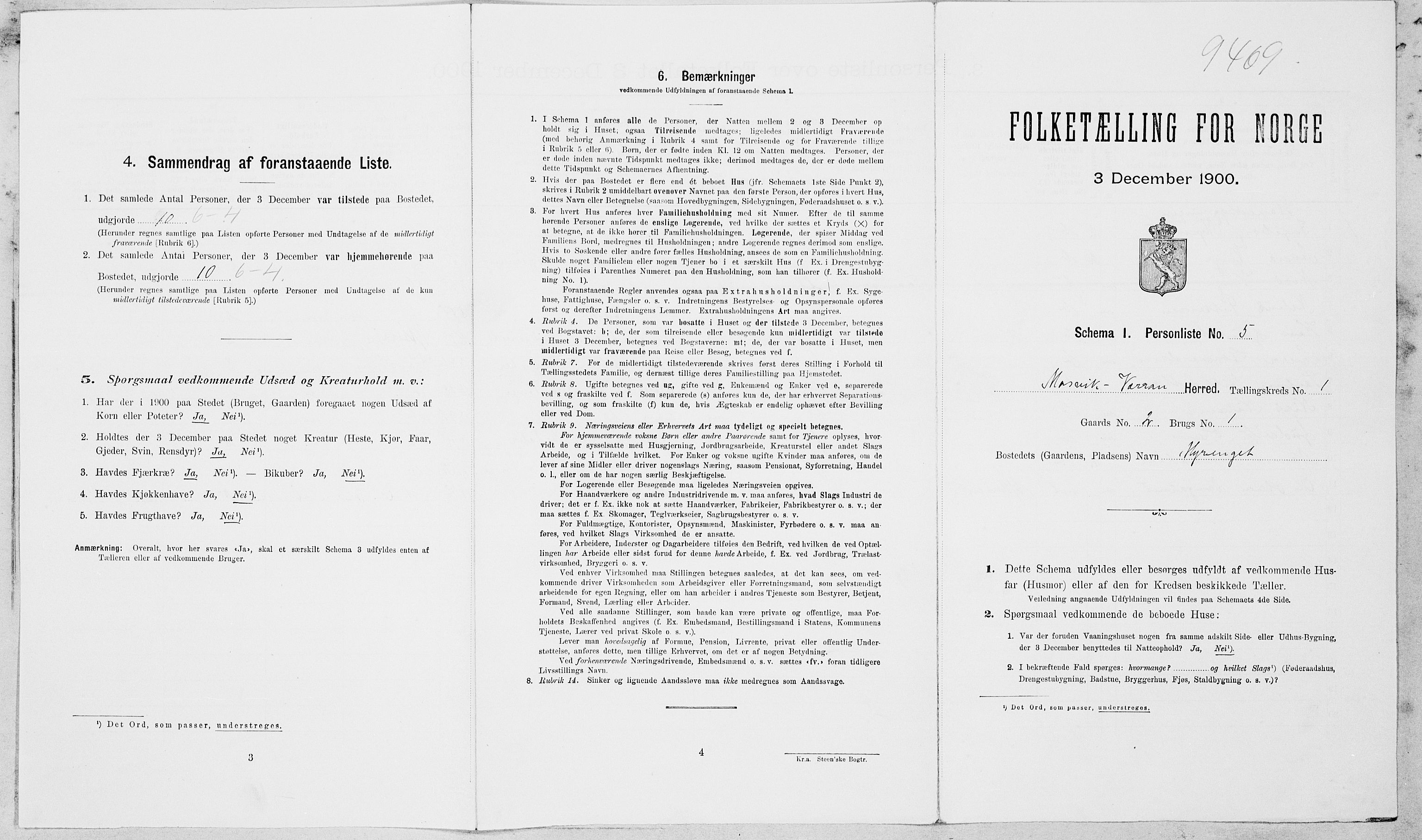 SAT, Folketelling 1900 for 1723 Mosvik og Verran herred, 1900, s. 66