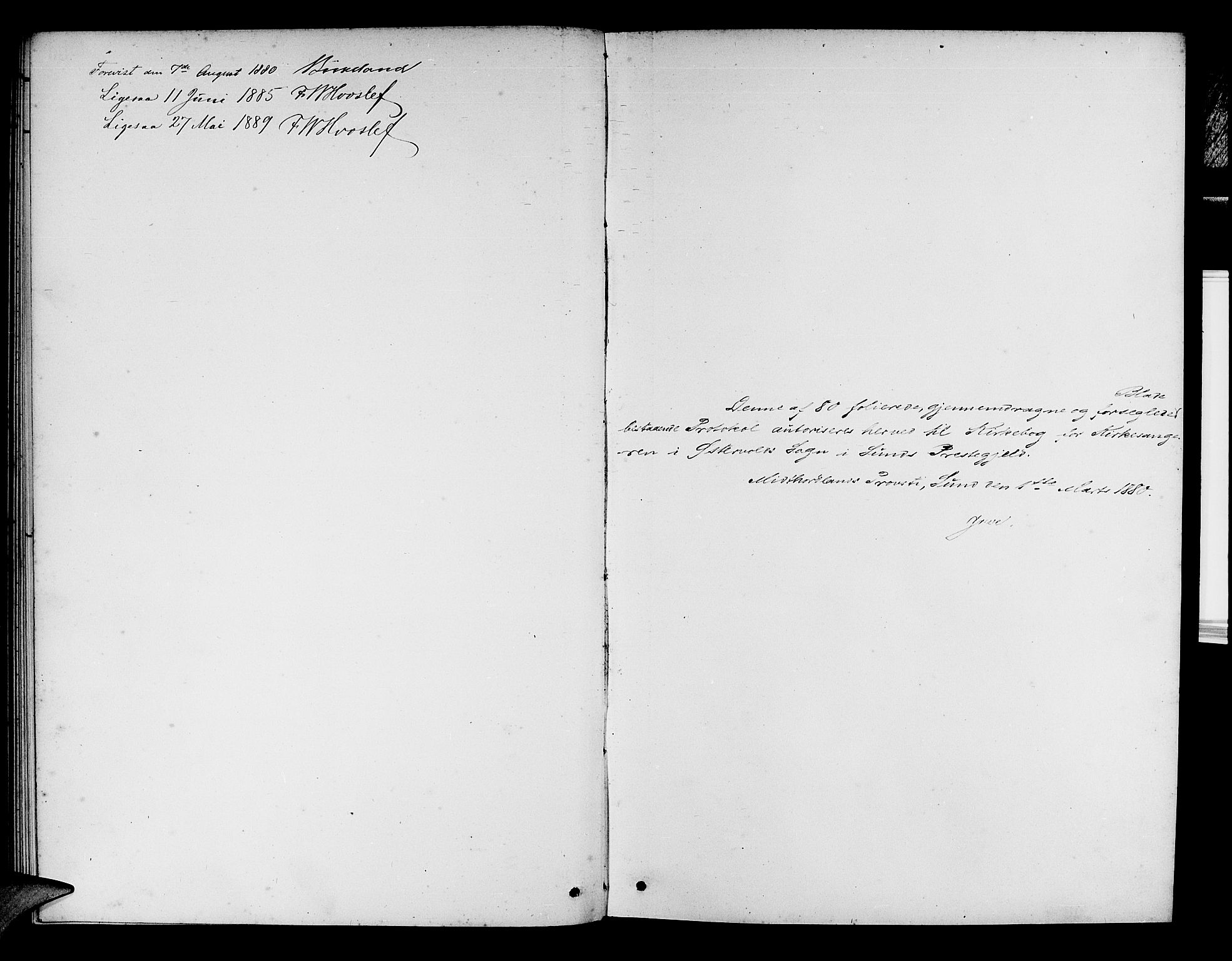 Austevoll sokneprestembete, AV/SAB-A-74201/H/Ha/Hab/Haba/L0002: Klokkerbok nr. A 2, 1880-1888