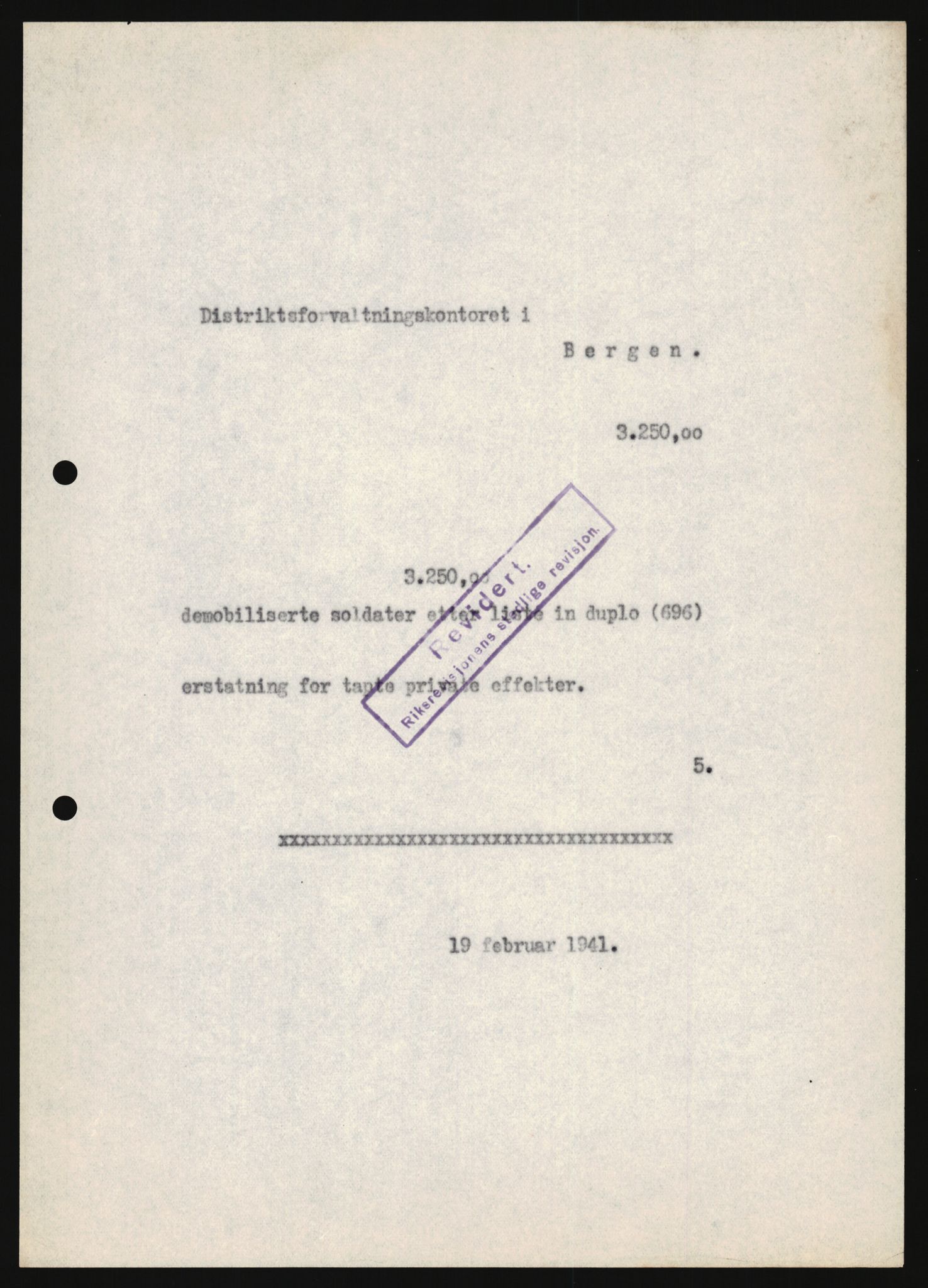 Justisdepartementet, Oppgjørsavdelingen, AV/RA-S-1056/G/Ga/L0005: Anvisningsliste nr. 385-388, 390-410, 662-725, 728-732, 736-740 og 1106-1140 over utbetalte effektsaker, 1940-1942, s. 841