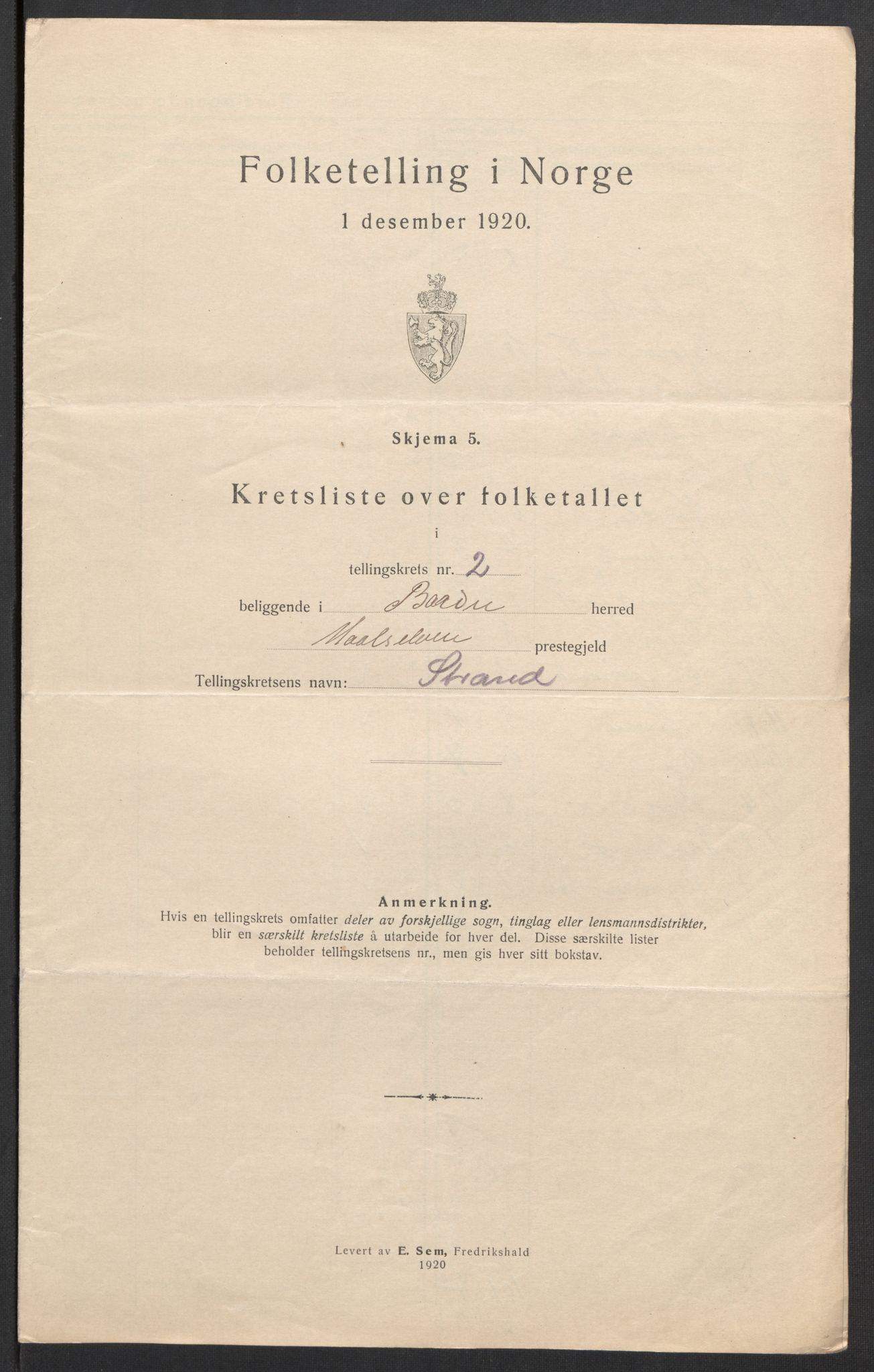 SATØ, Folketelling 1920 for 1922 Bardu herred, 1920, s. 17