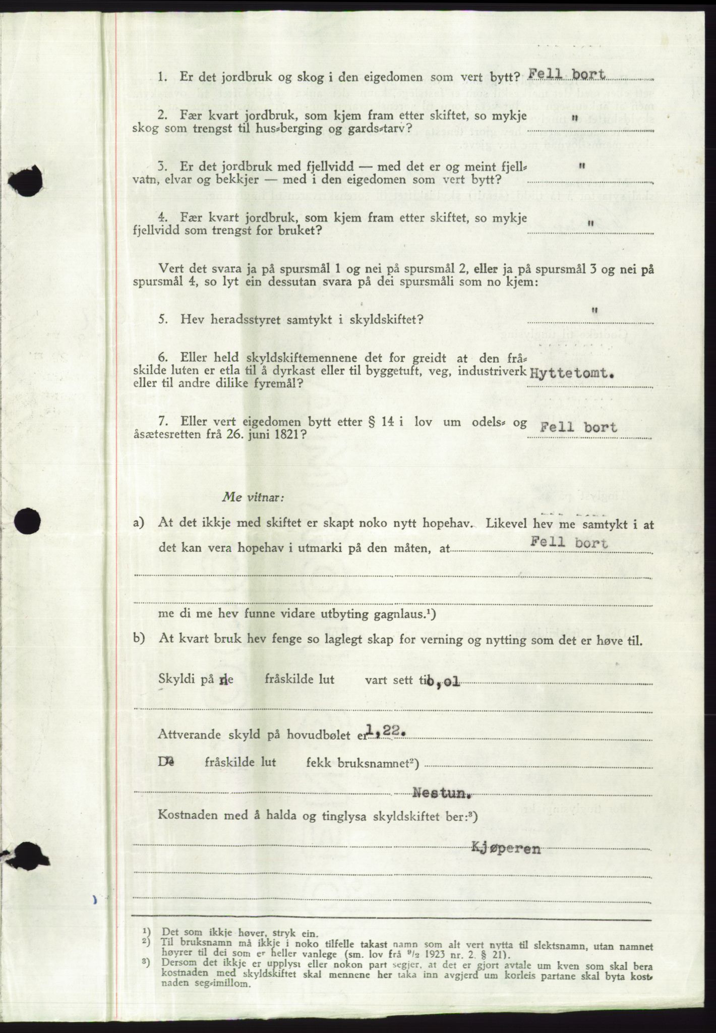 Søre Sunnmøre sorenskriveri, AV/SAT-A-4122/1/2/2C/L0087: Pantebok nr. 13A, 1950-1950, Dagboknr: 2049/1950