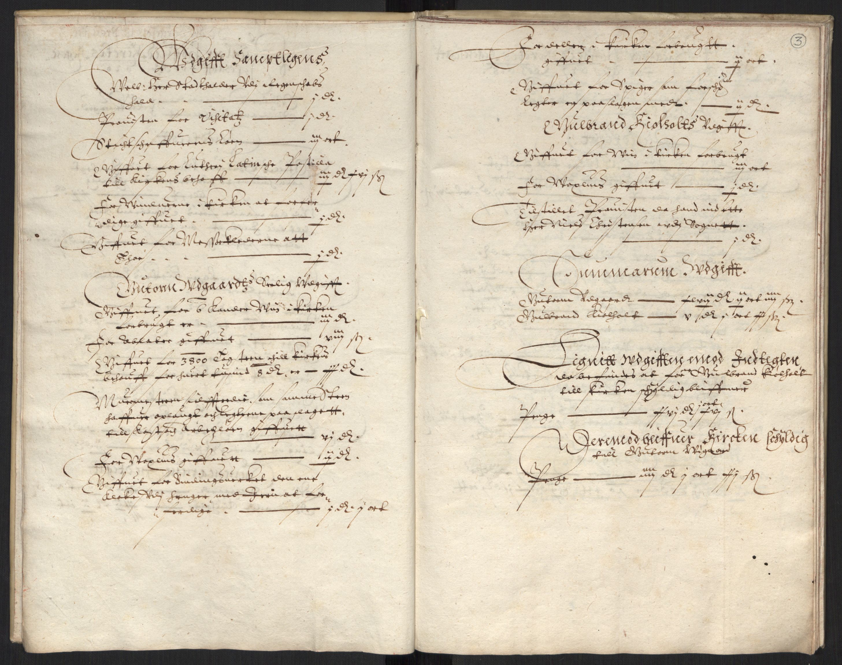 Rentekammeret inntil 1814, Reviderte regnskaper, Kirkeregnskap, AV/RA-EA-4067/Ra/L0004/0004: Kirkeregnskap / Noen resterende kirkeregnskaper for Oslo stift i Jens Juels tid, 1615-1628, s. 2b-3a
