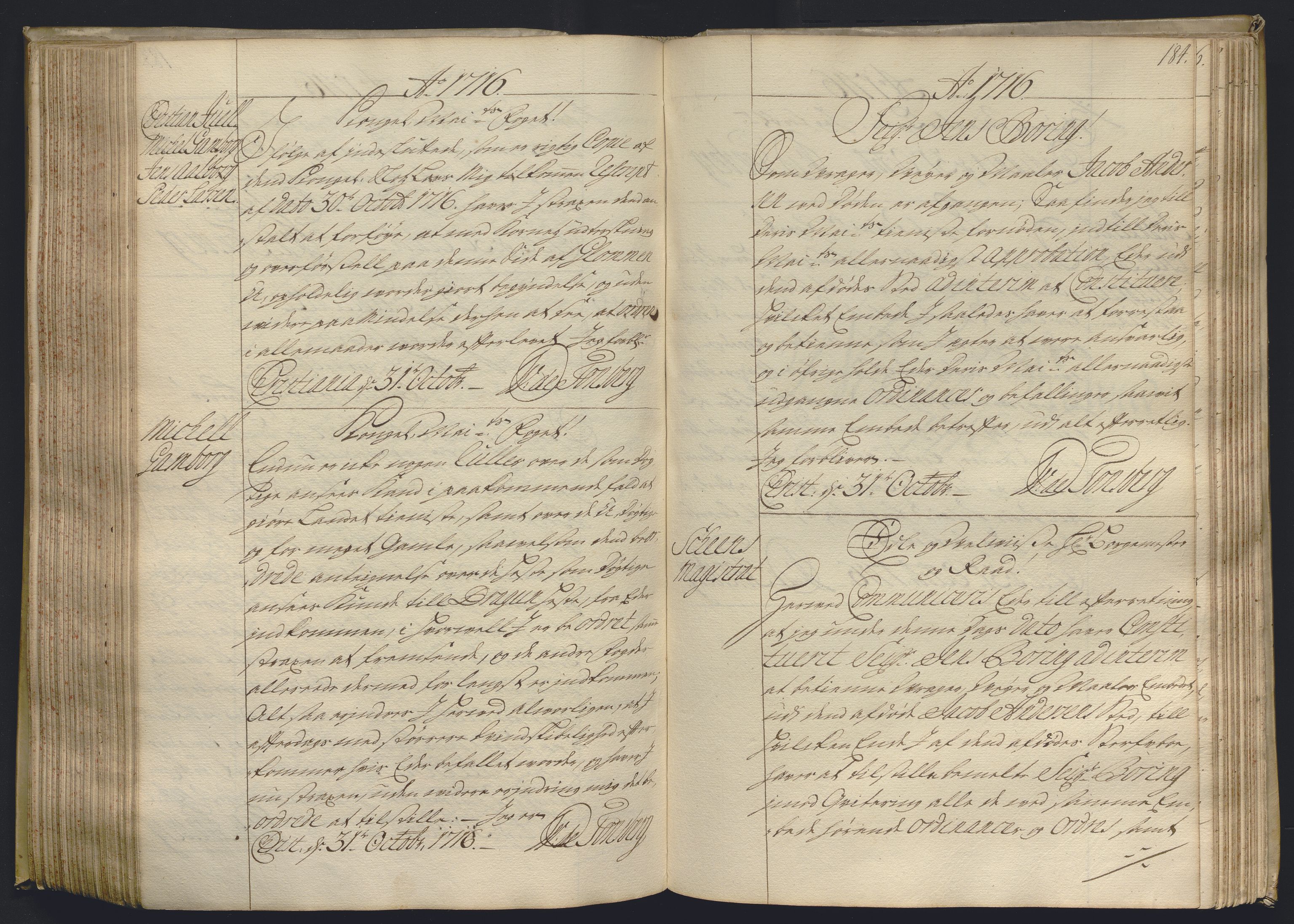 Kristiania stiftamt, AV/SAO-A-10386/B/Ba/L0004: Kopibok, 1715-1717, s. 183b-184a