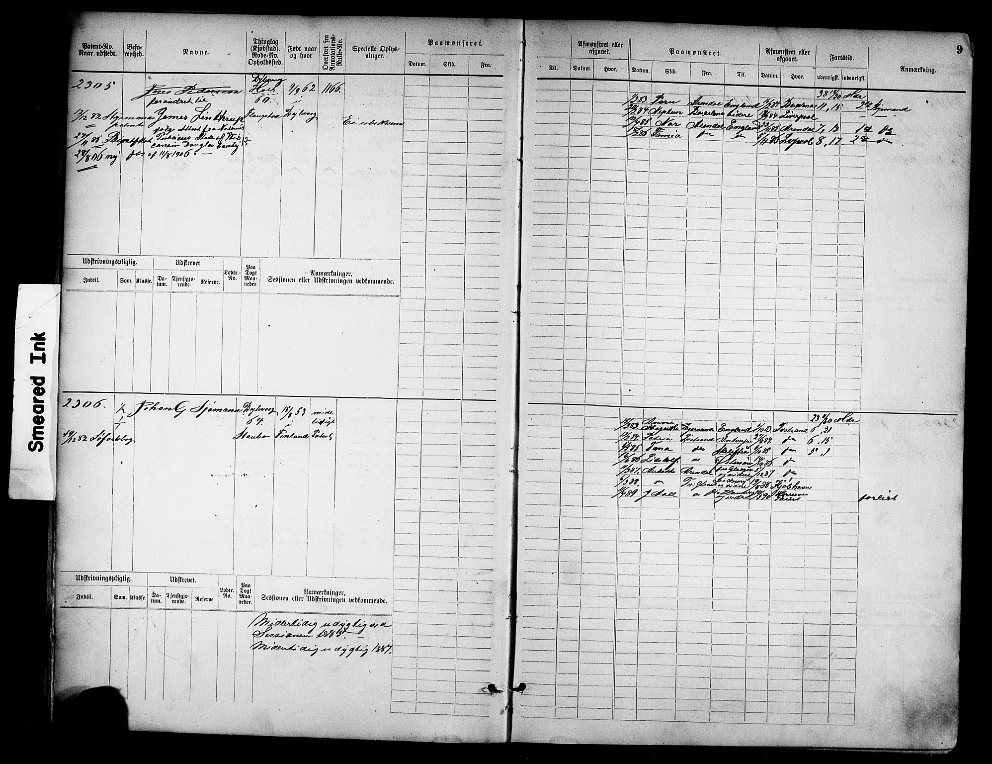 Tvedestrand mønstringskrets, SAK/2031-0011/F/Fb/L0018: Hovedrulle nr 2289-3056, U-34, 1882-1892, s. 11