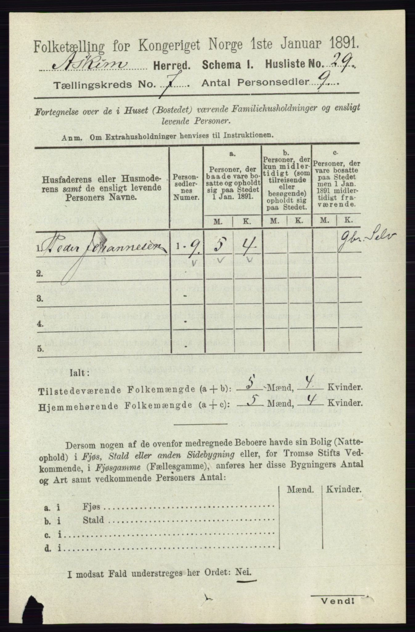 RA, Folketelling 1891 for 0124 Askim herred, 1891, s. 1007