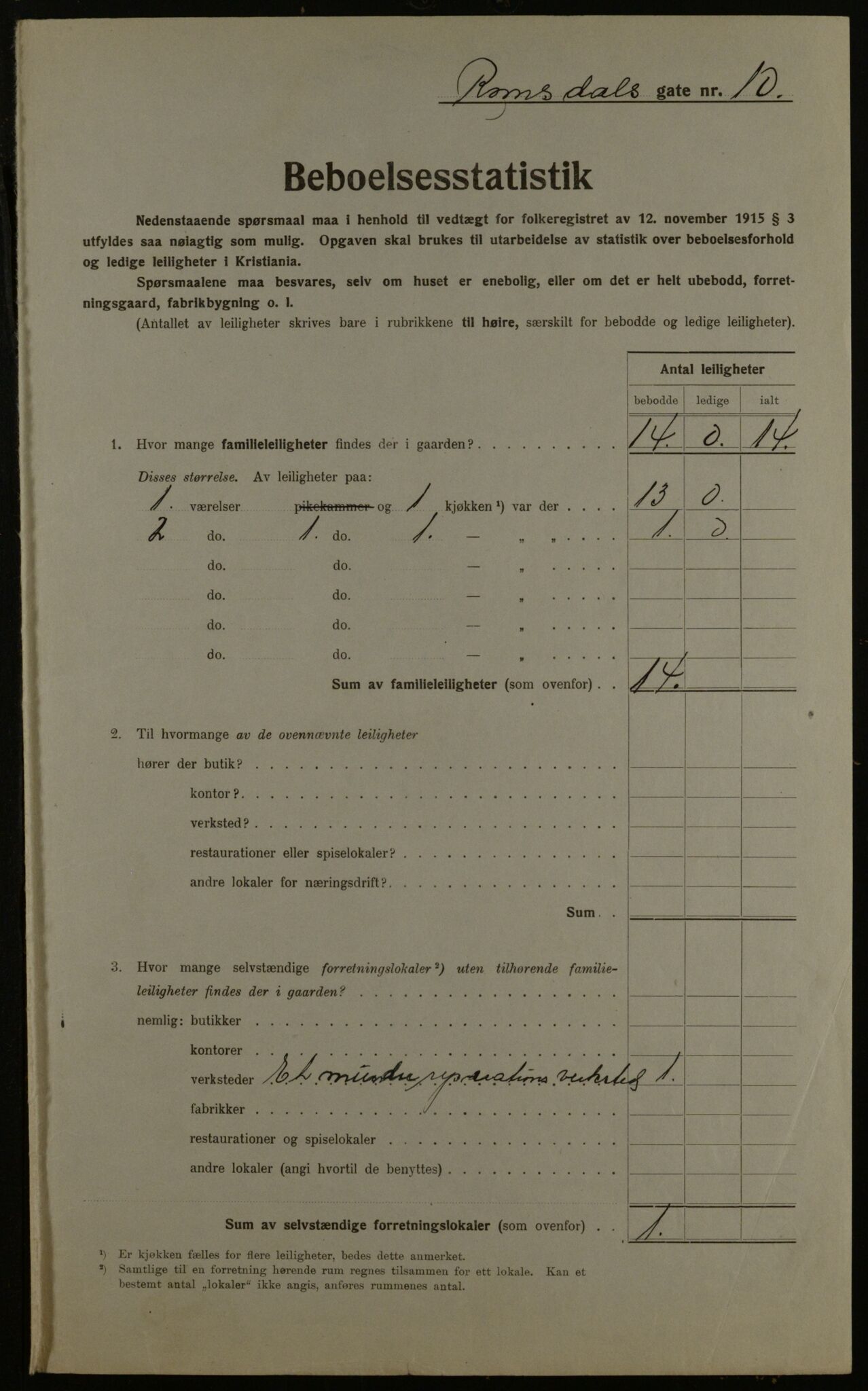 OBA, Kommunal folketelling 1.12.1923 for Kristiania, 1923, s. 92074