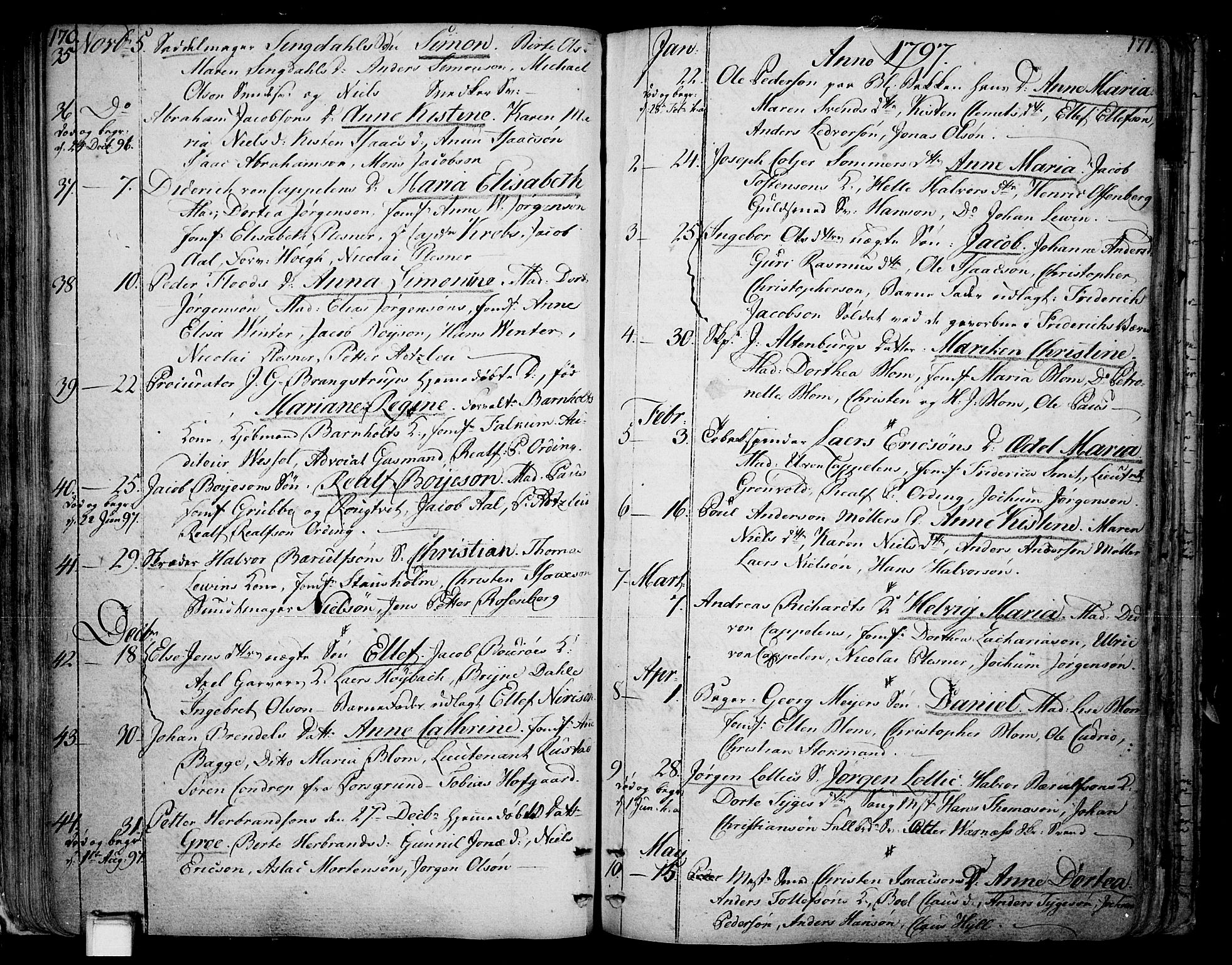 Skien kirkebøker, AV/SAKO-A-302/F/Fa/L0004: Ministerialbok nr. 4, 1792-1814, s. 170-171
