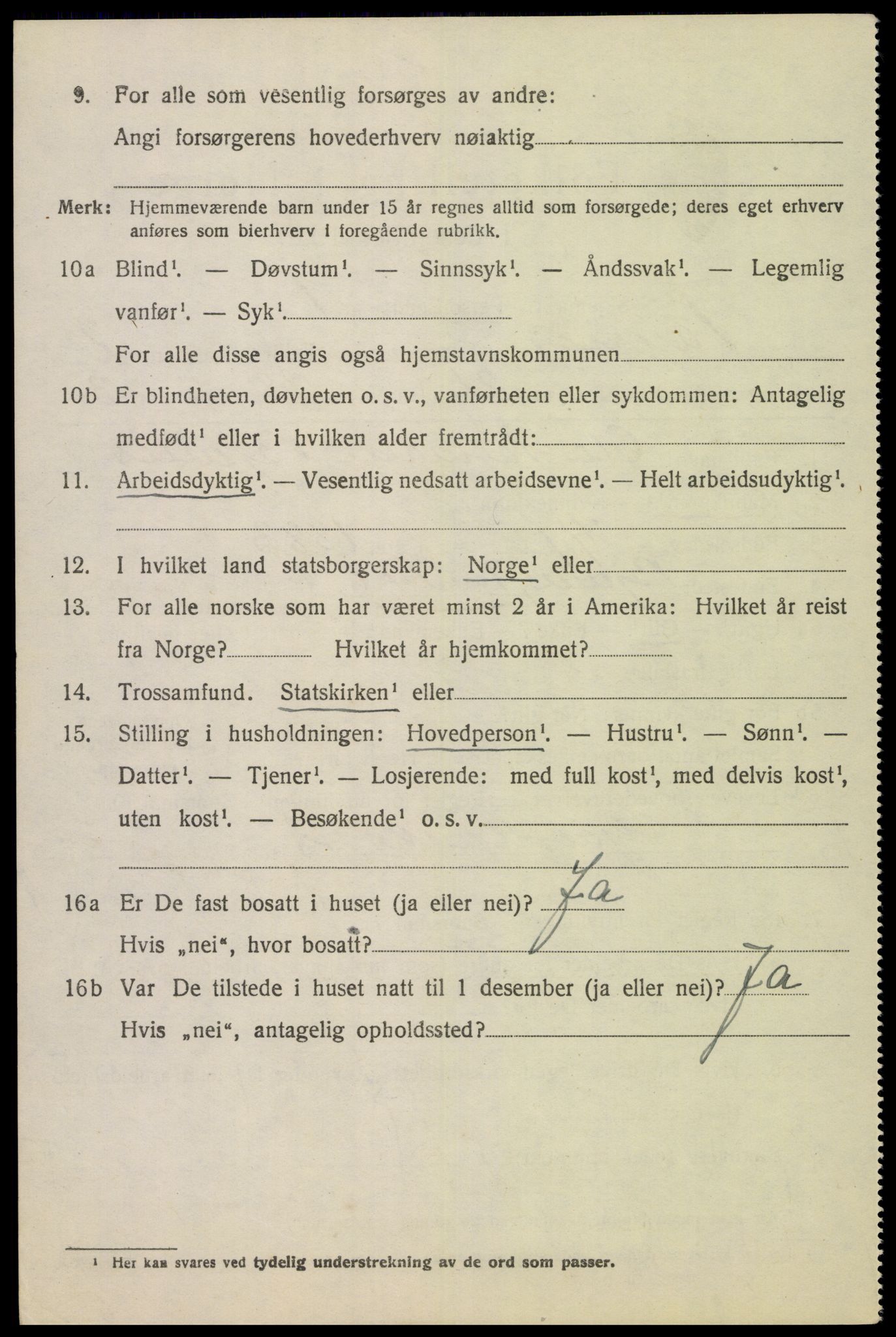 SAK, Folketelling 1920 for 1046 Tonstad herred, 1920, s. 983