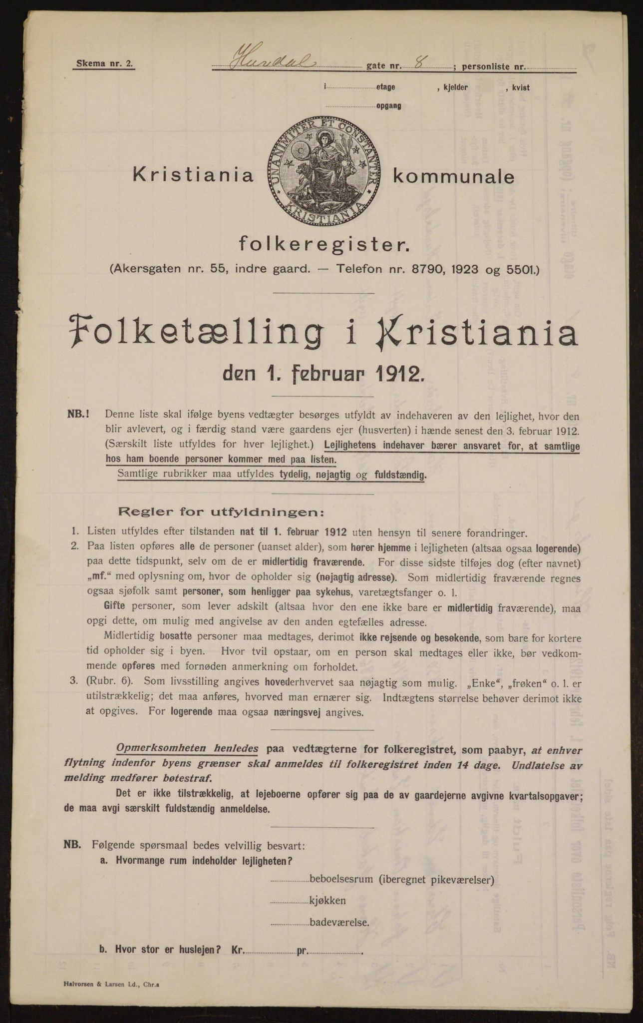 OBA, Kommunal folketelling 1.2.1912 for Kristiania, 1912, s. 42691