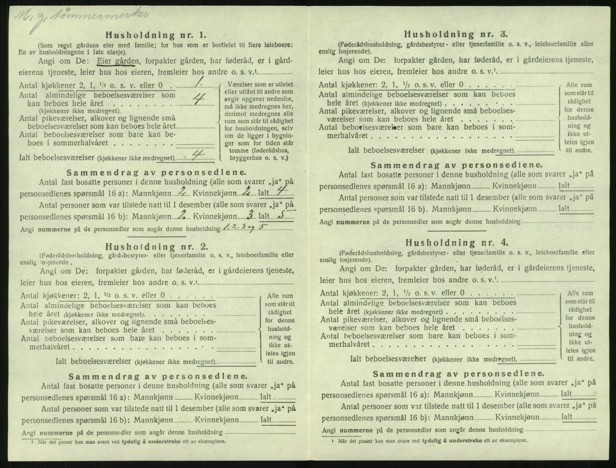 SAK, Folketelling 1920 for 0914 Holt herred, 1920, s. 1417