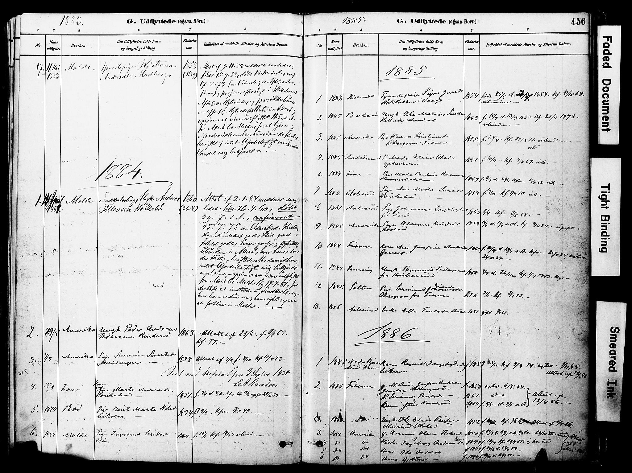 Ministerialprotokoller, klokkerbøker og fødselsregistre - Møre og Romsdal, AV/SAT-A-1454/560/L0721: Ministerialbok nr. 560A05, 1878-1917, s. 456