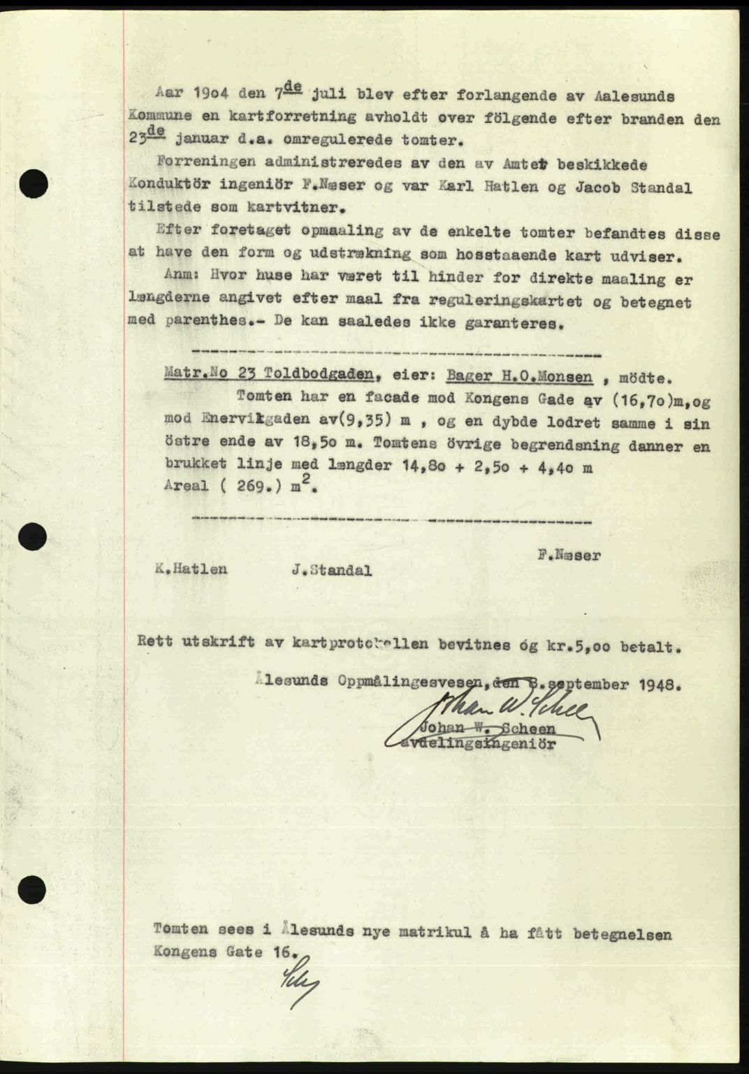 Ålesund byfogd, AV/SAT-A-4384: Pantebok nr. 37A (1), 1947-1949, Dagboknr: 579/1948