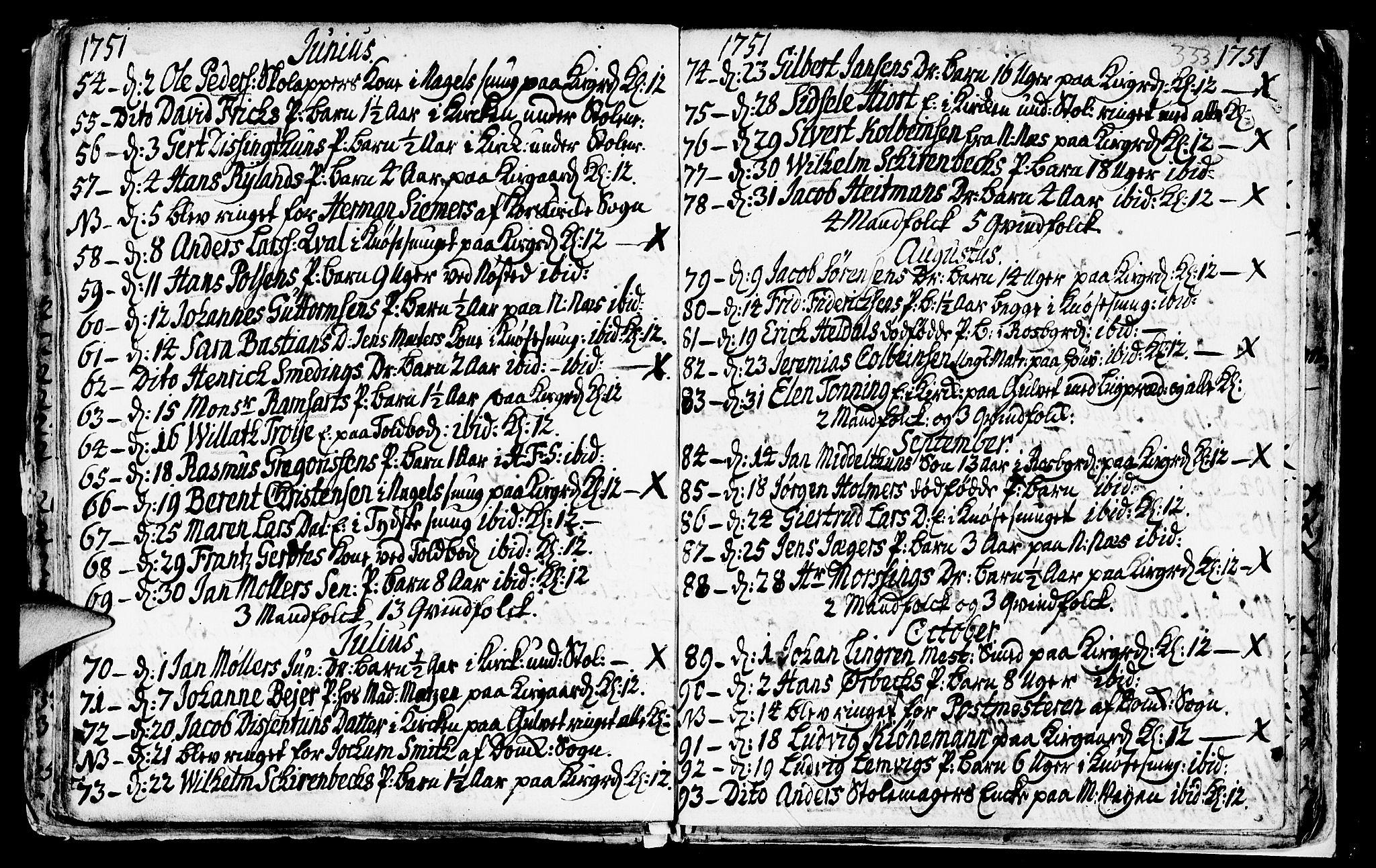 Nykirken Sokneprestembete, AV/SAB-A-77101/H/Haa/L0009: Ministerialbok nr. A 9, 1689-1759, s. 333