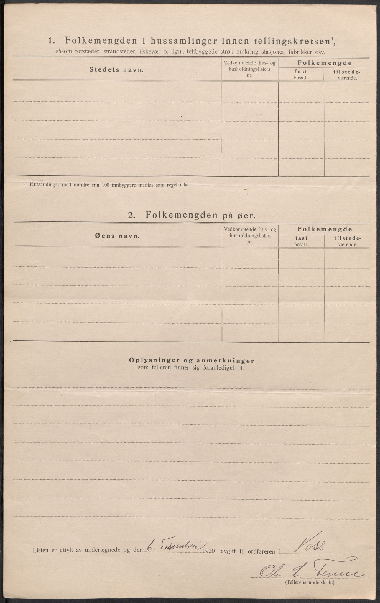 SAB, Folketelling 1920 for 1235 Voss herred, 1920, s. 70