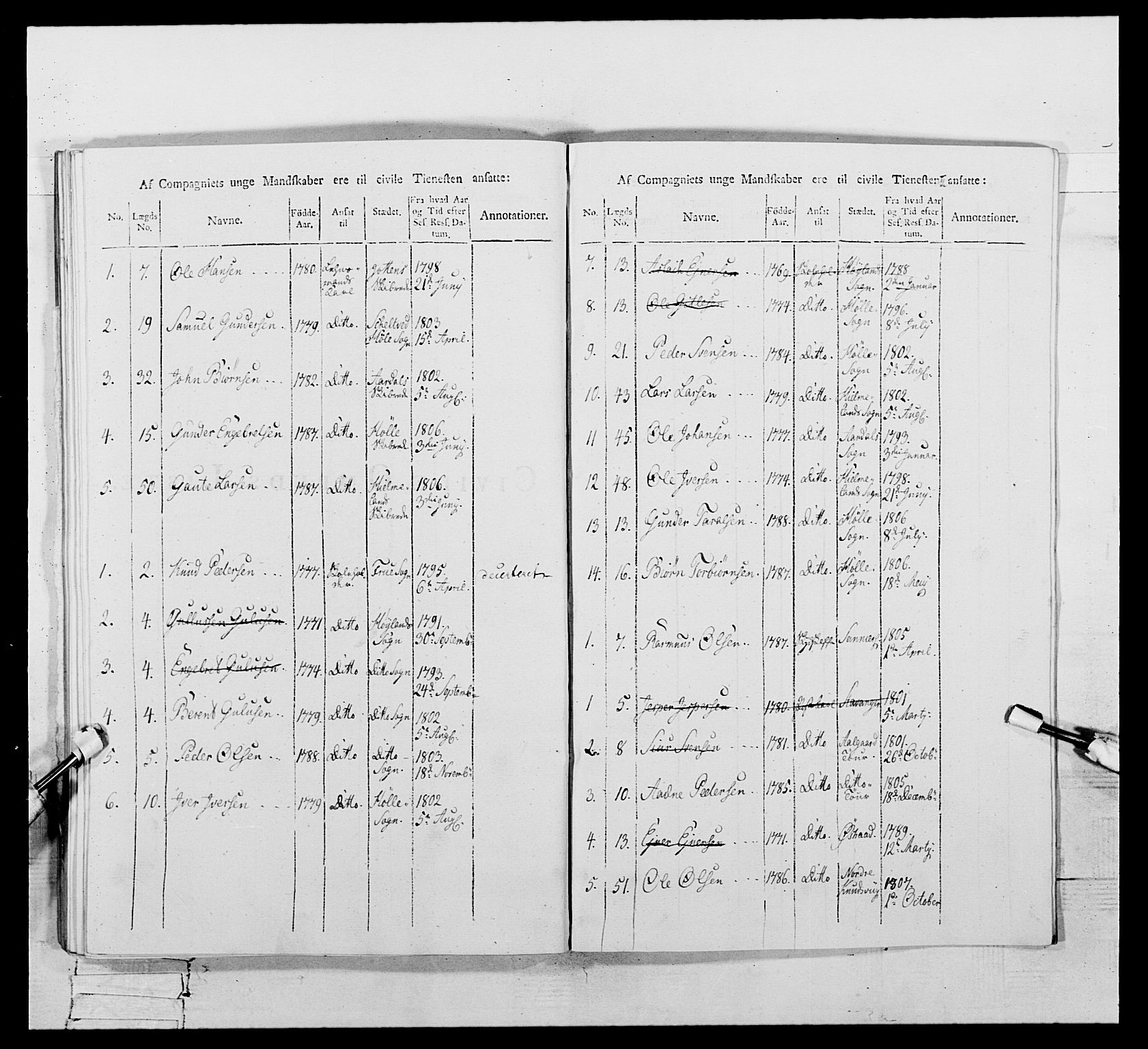 Generalitets- og kommissariatskollegiet, Det kongelige norske kommissariatskollegium, AV/RA-EA-5420/E/Eh/L0111: Vesterlenske nasjonale infanteriregiment, 1810, s. 442