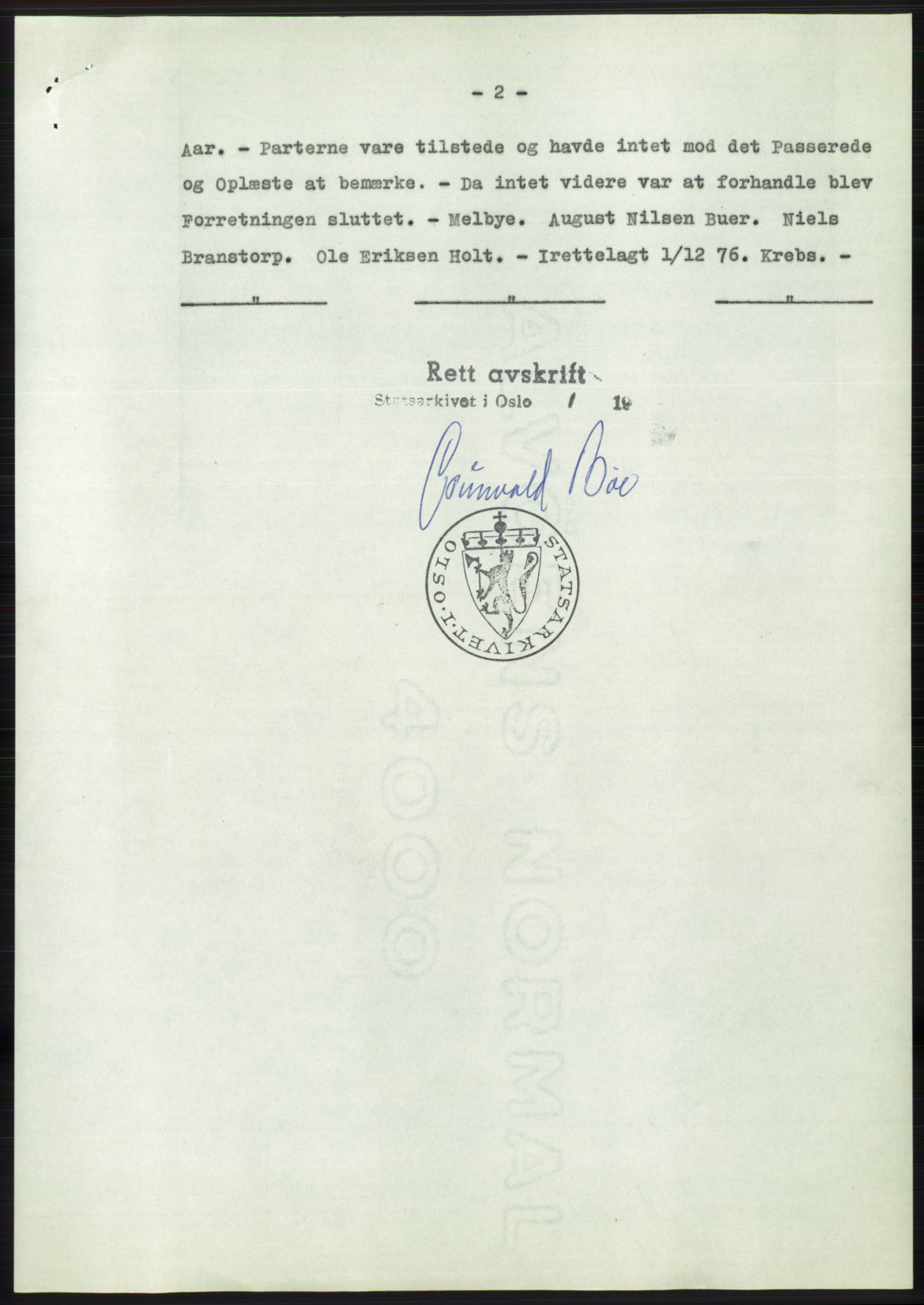 Statsarkivet i Oslo, SAO/A-10621/Z/Zd/L0013: Avskrifter, j.nr 16-1099/1961, 1961, s. 110
