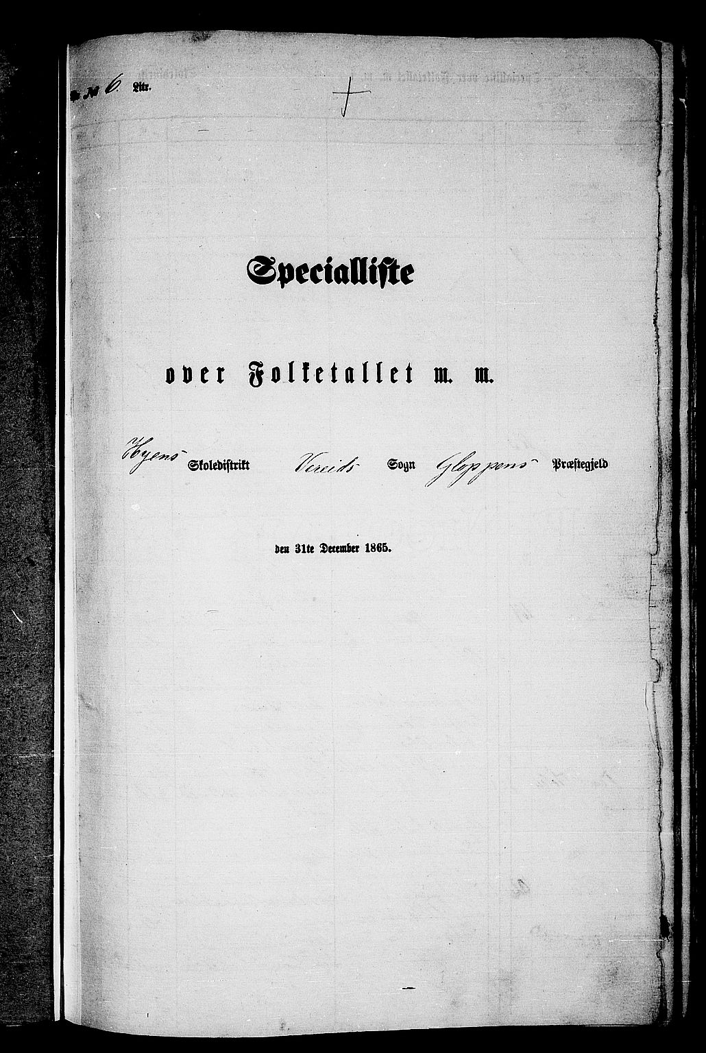 RA, Folketelling 1865 for 1445P Gloppen prestegjeld, 1865, s. 101