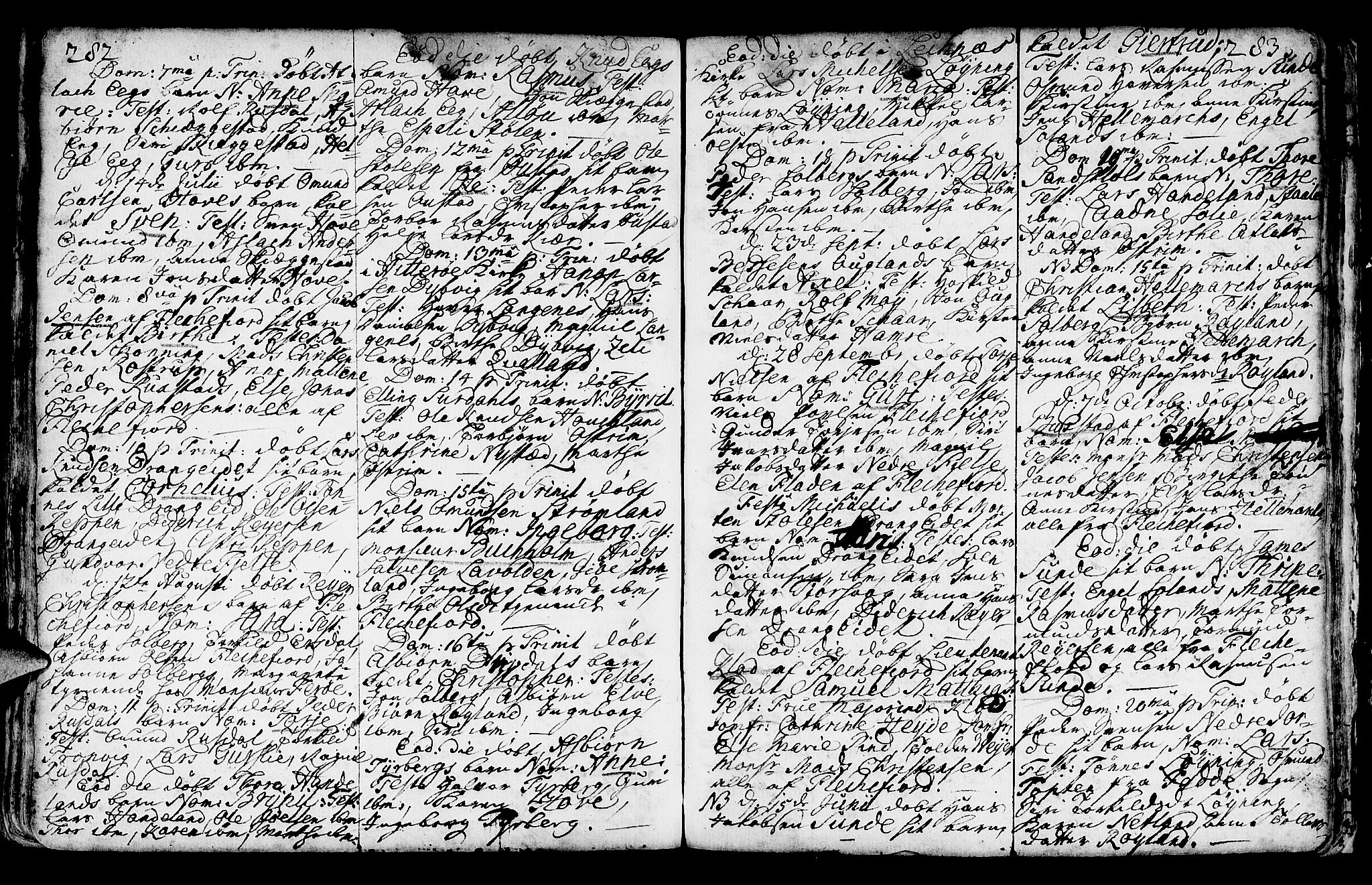 Lund sokneprestkontor, AV/SAST-A-101809/S06/L0002: Ministerialbok nr. A 2, 1738-1760, s. 282-283