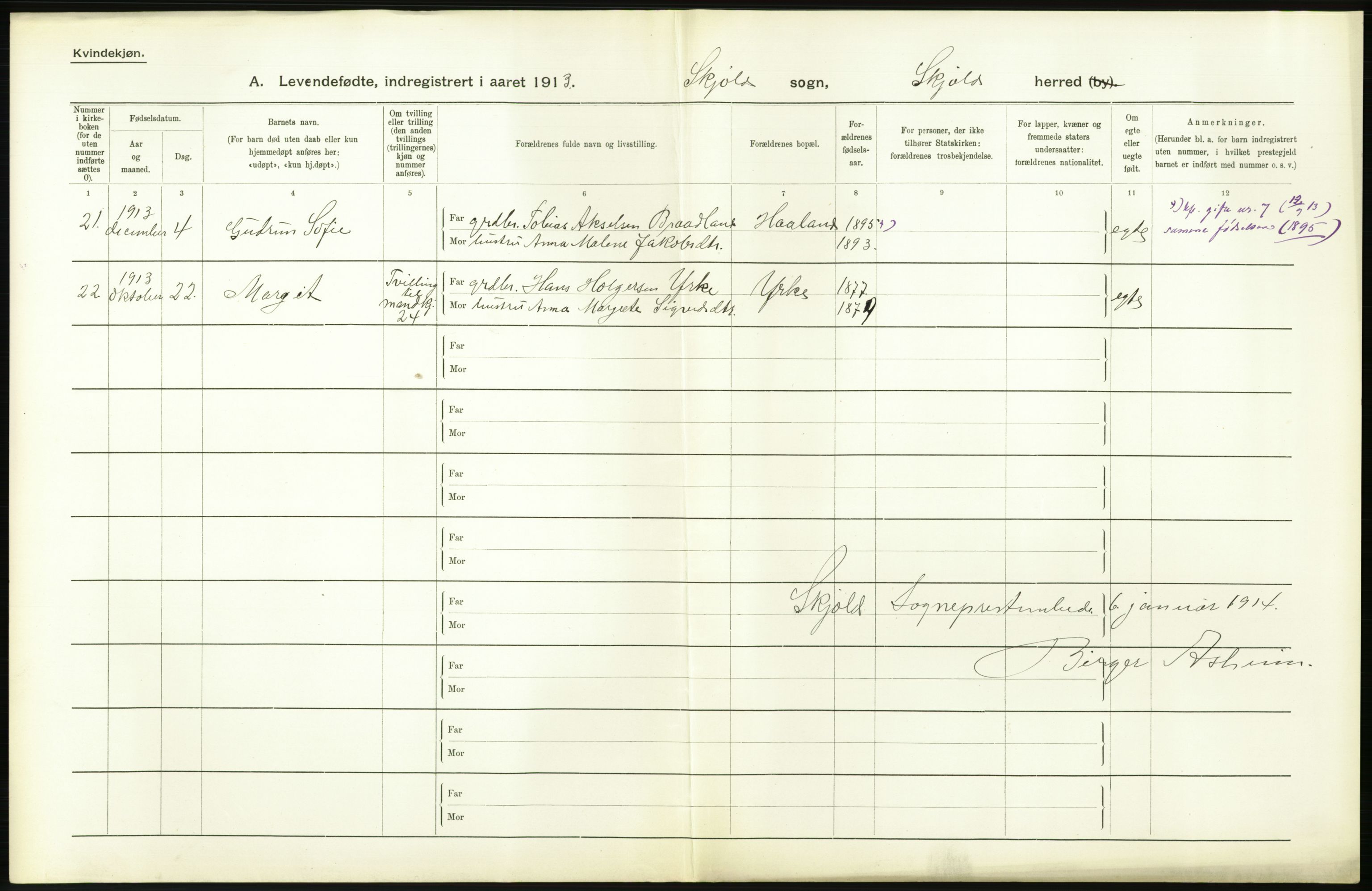 Statistisk sentralbyrå, Sosiodemografiske emner, Befolkning, AV/RA-S-2228/D/Df/Dfb/Dfbc/L0025: Stavanger amt: Levendefødte menn og kvinner. Bygder., 1913, s. 58