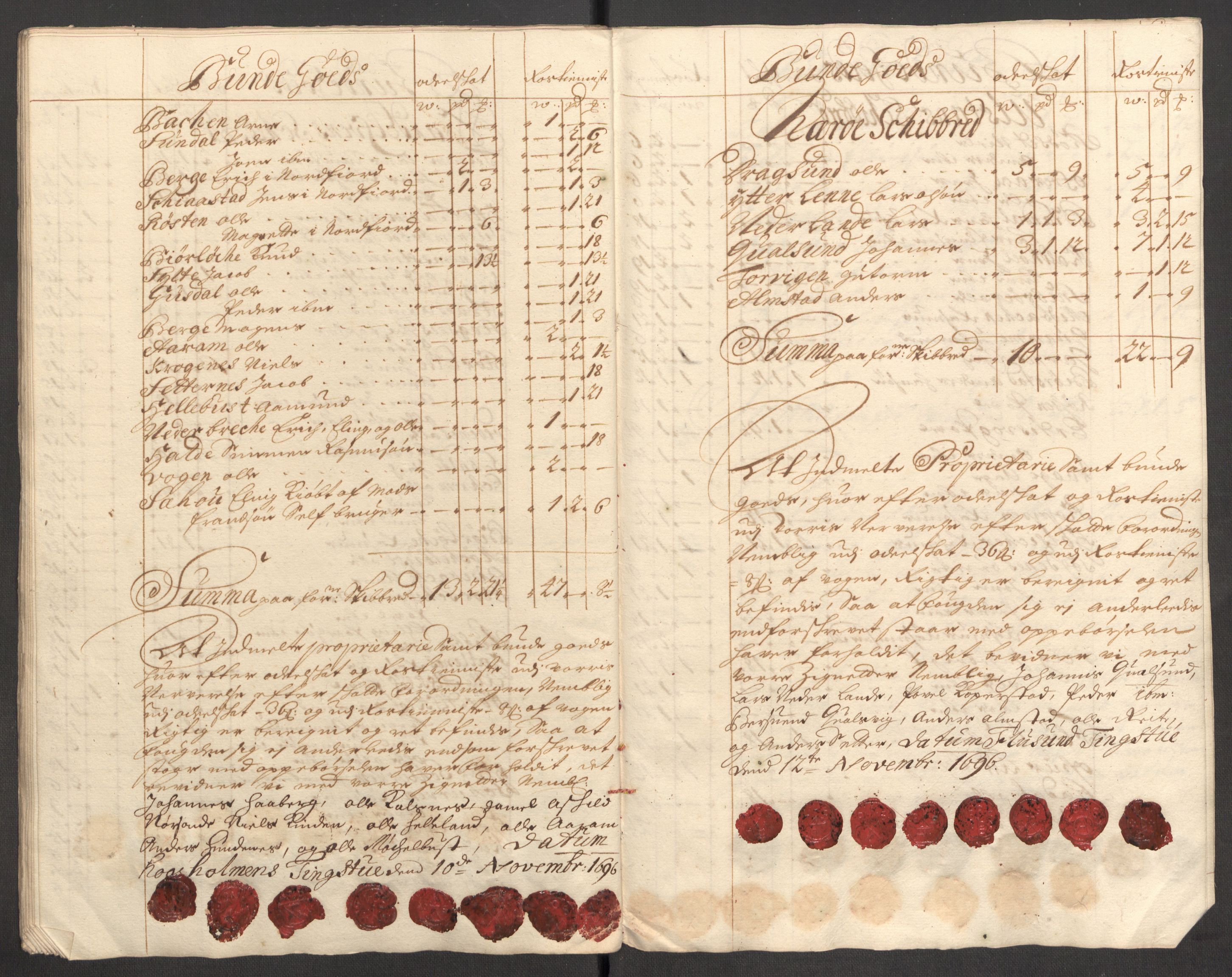 Rentekammeret inntil 1814, Reviderte regnskaper, Fogderegnskap, AV/RA-EA-4092/R54/L3556: Fogderegnskap Sunnmøre, 1696-1698, s. 115