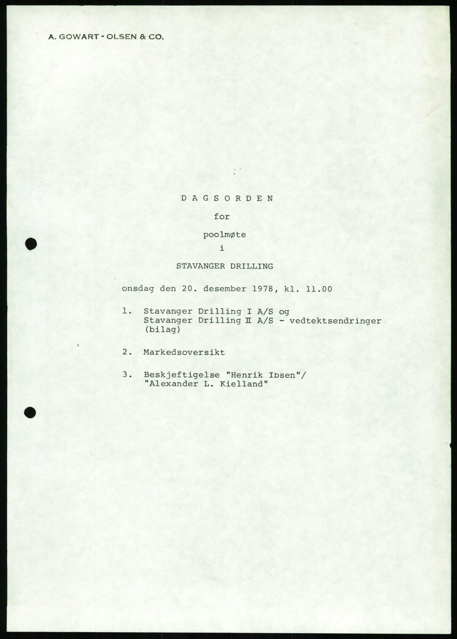 Pa 1503 - Stavanger Drilling AS, AV/SAST-A-101906/A/Ab/Abc/L0002: Styrekorrespondanse Stavanger Drilling I A/S og rapporter til styret, 1977-1978, s. 299