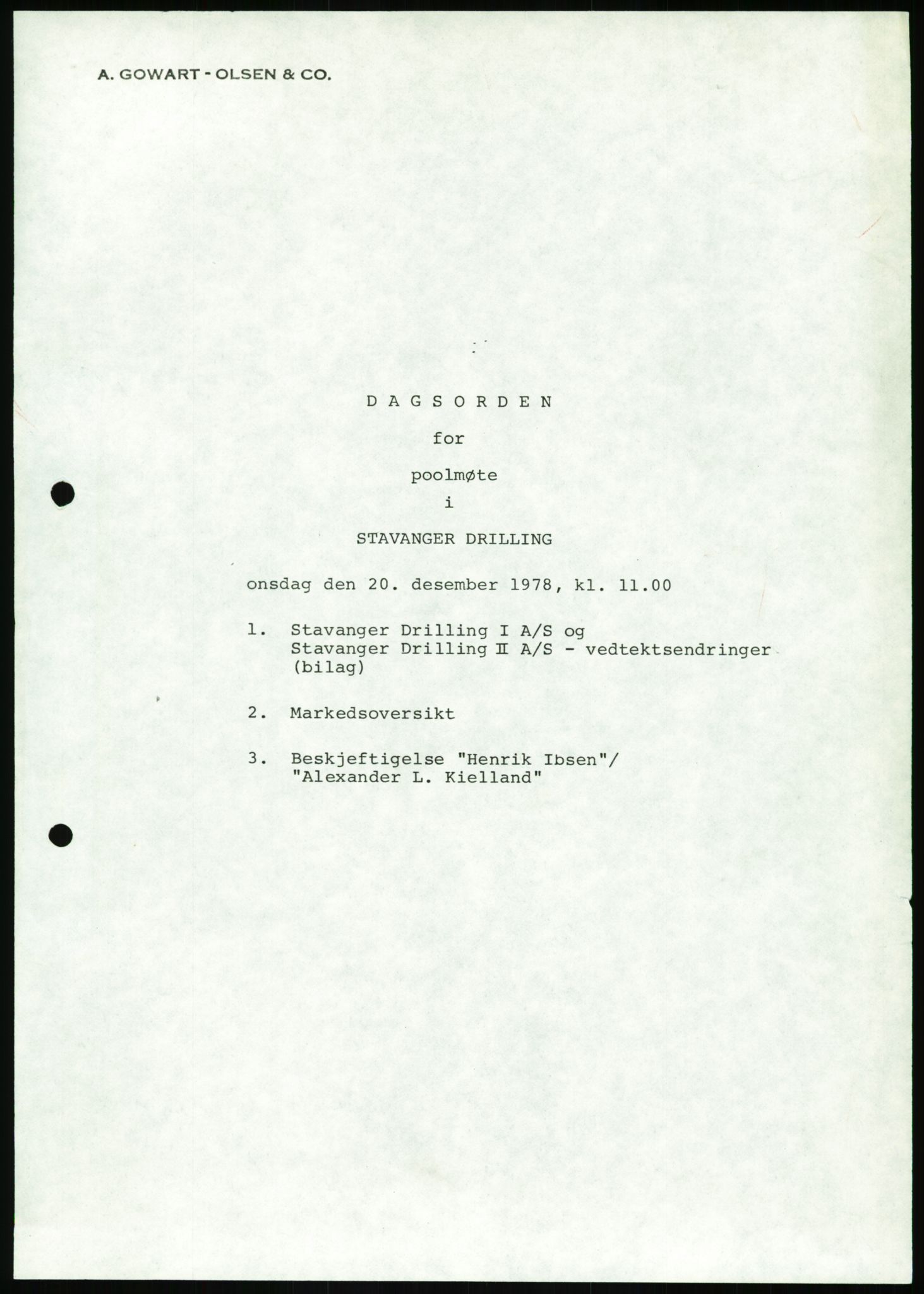 Pa 1503 - Stavanger Drilling AS, SAST/A-101906/A/Ab/Abc/L0002: Styrekorrespondanse Stavanger Drilling I A/S og rapporter til styret, 1977-1978, s. 299