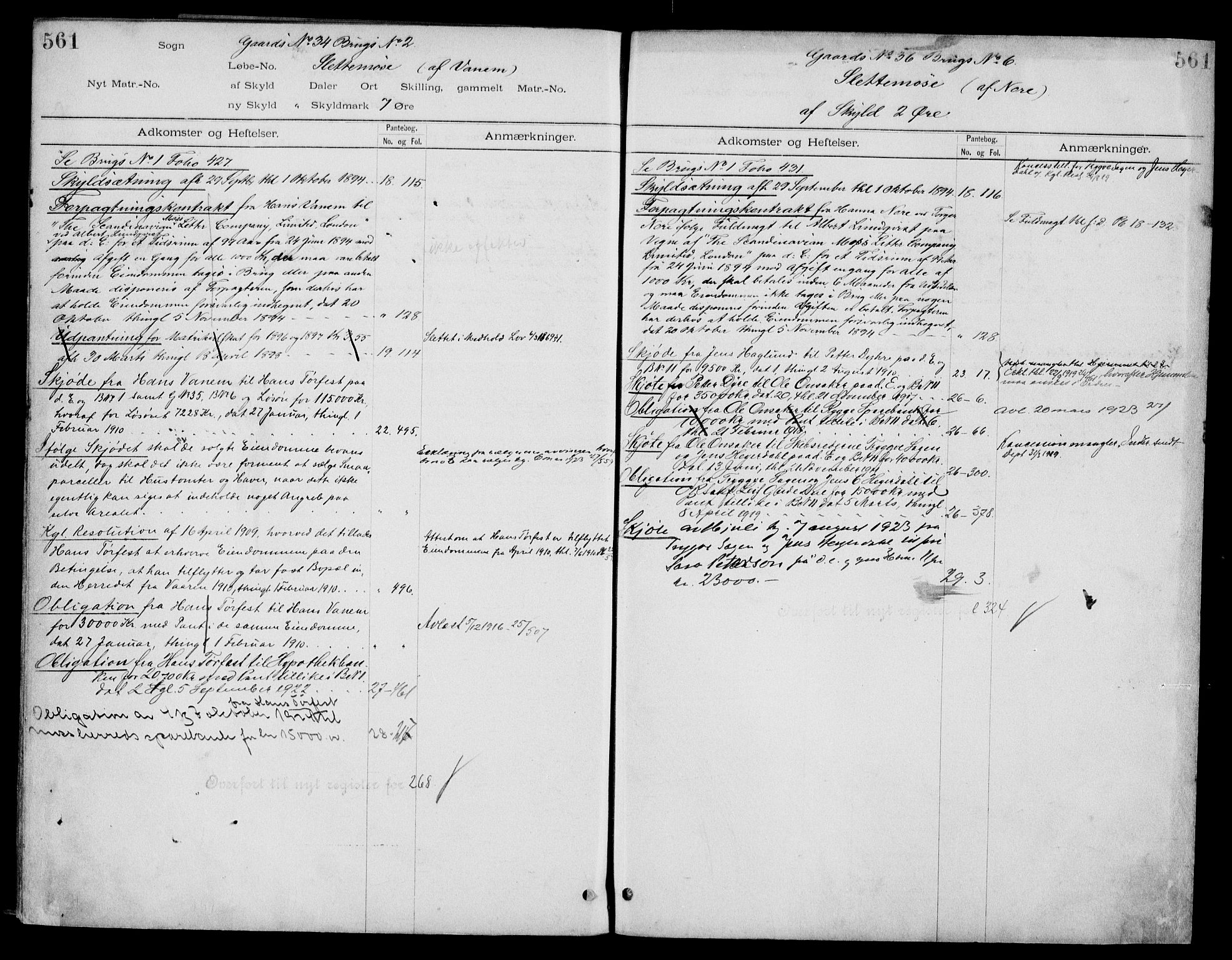 Moss sorenskriveri, SAO/A-10168: Panteregister nr. IV 3b, 1769-1926, s. 561
