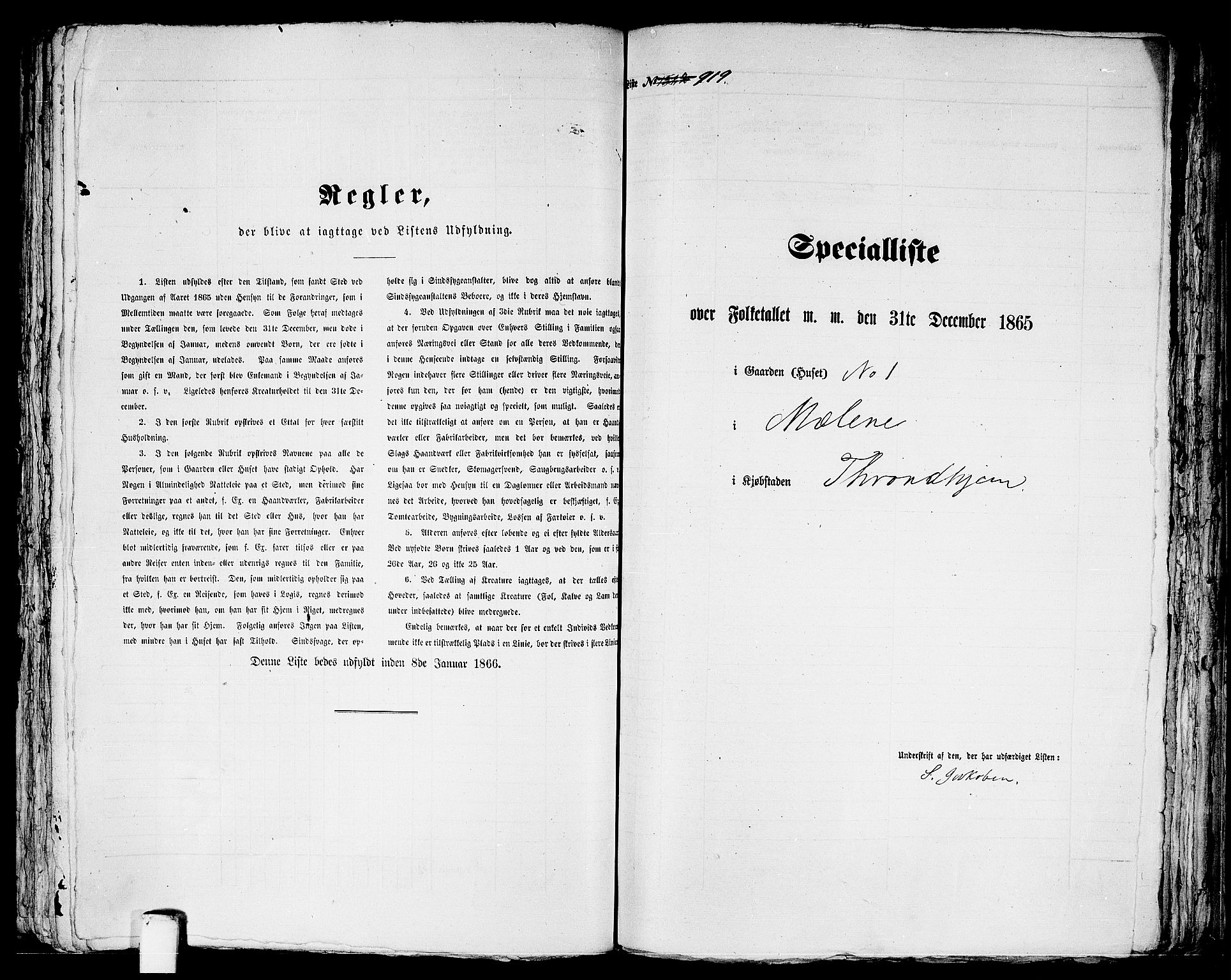 RA, Folketelling 1865 for 1601 Trondheim kjøpstad, 1865, s. 1917