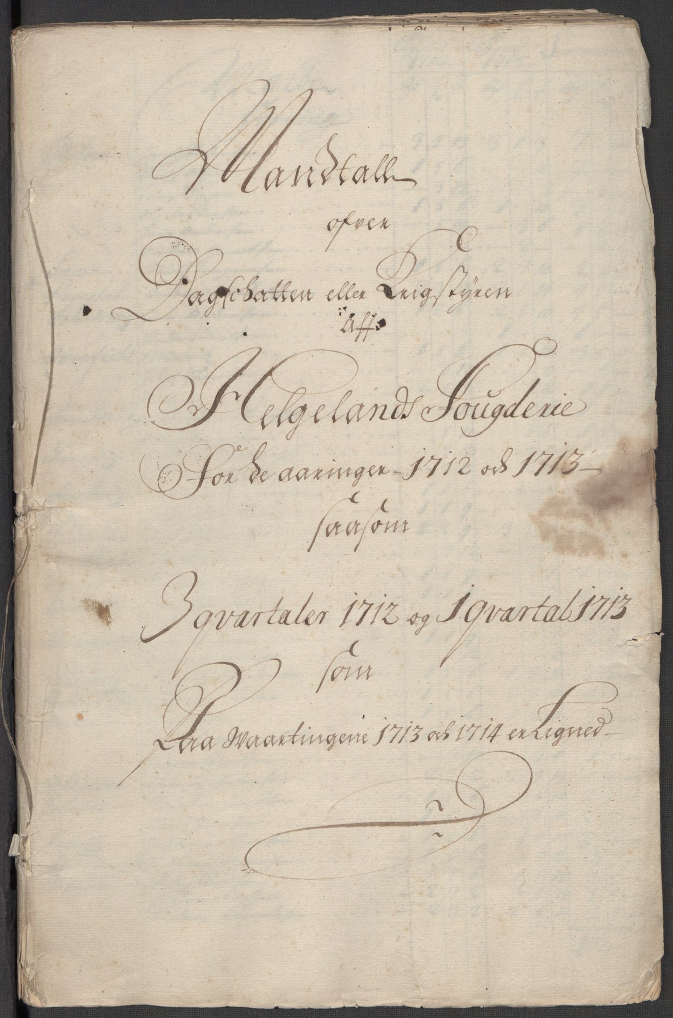 Rentekammeret inntil 1814, Reviderte regnskaper, Fogderegnskap, RA/EA-4092/R65/L4513: Fogderegnskap Helgeland, 1714-1715, s. 284