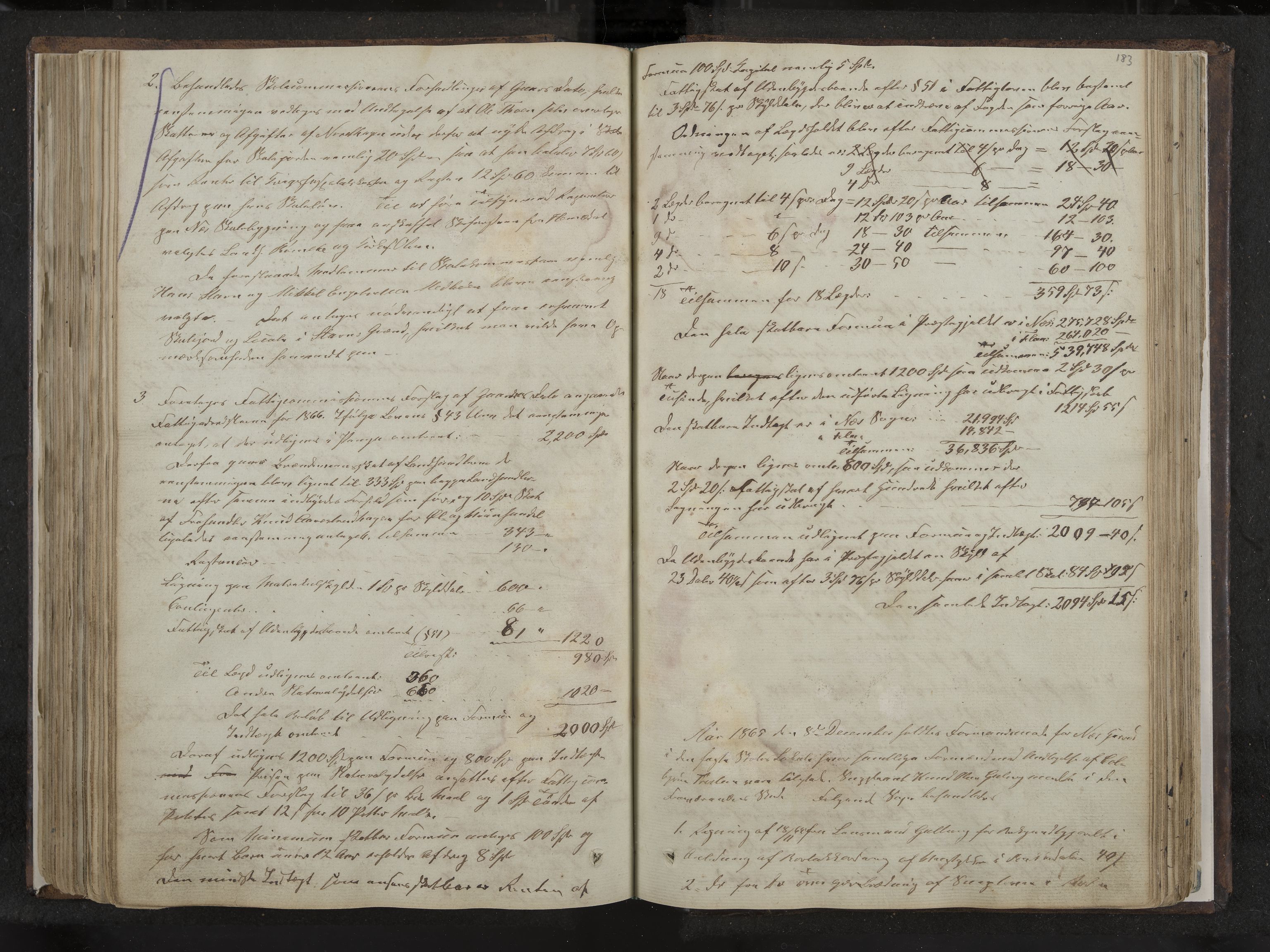 Nes formannskap og sentraladministrasjon, IKAK/0616021-1/A/Aa/L0001: Møtebok med register, 1838-1875, s. 183