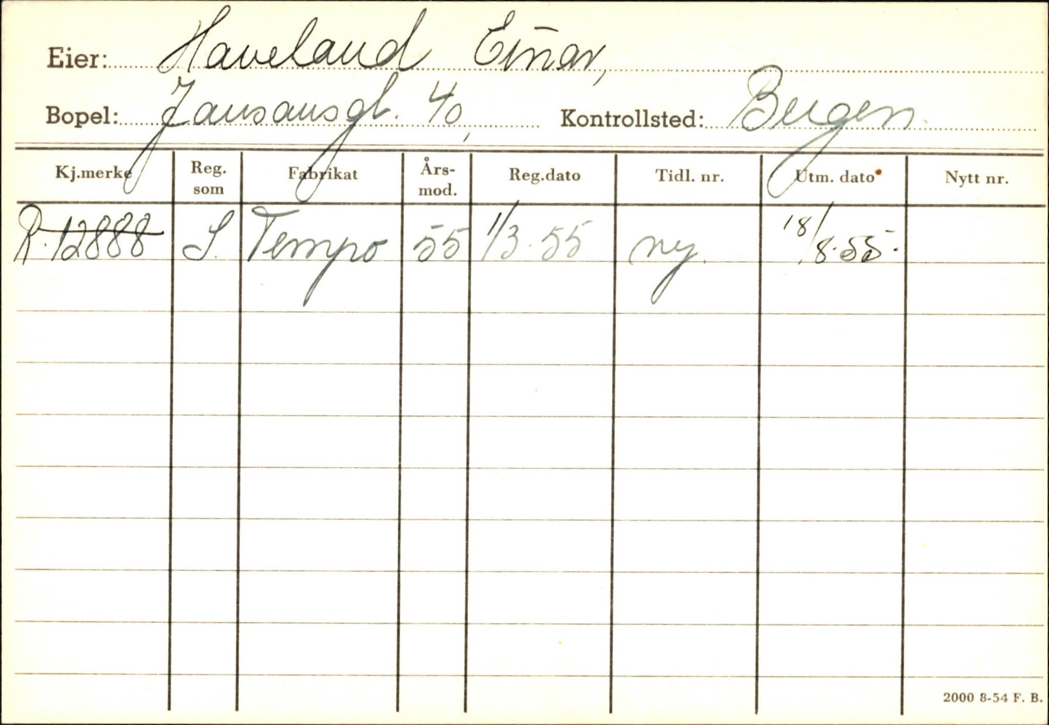 Statens vegvesen, Hordaland vegkontor, AV/SAB-A-5201/2/Ha/L0021: R-eierkort H, 1920-1971, s. 4