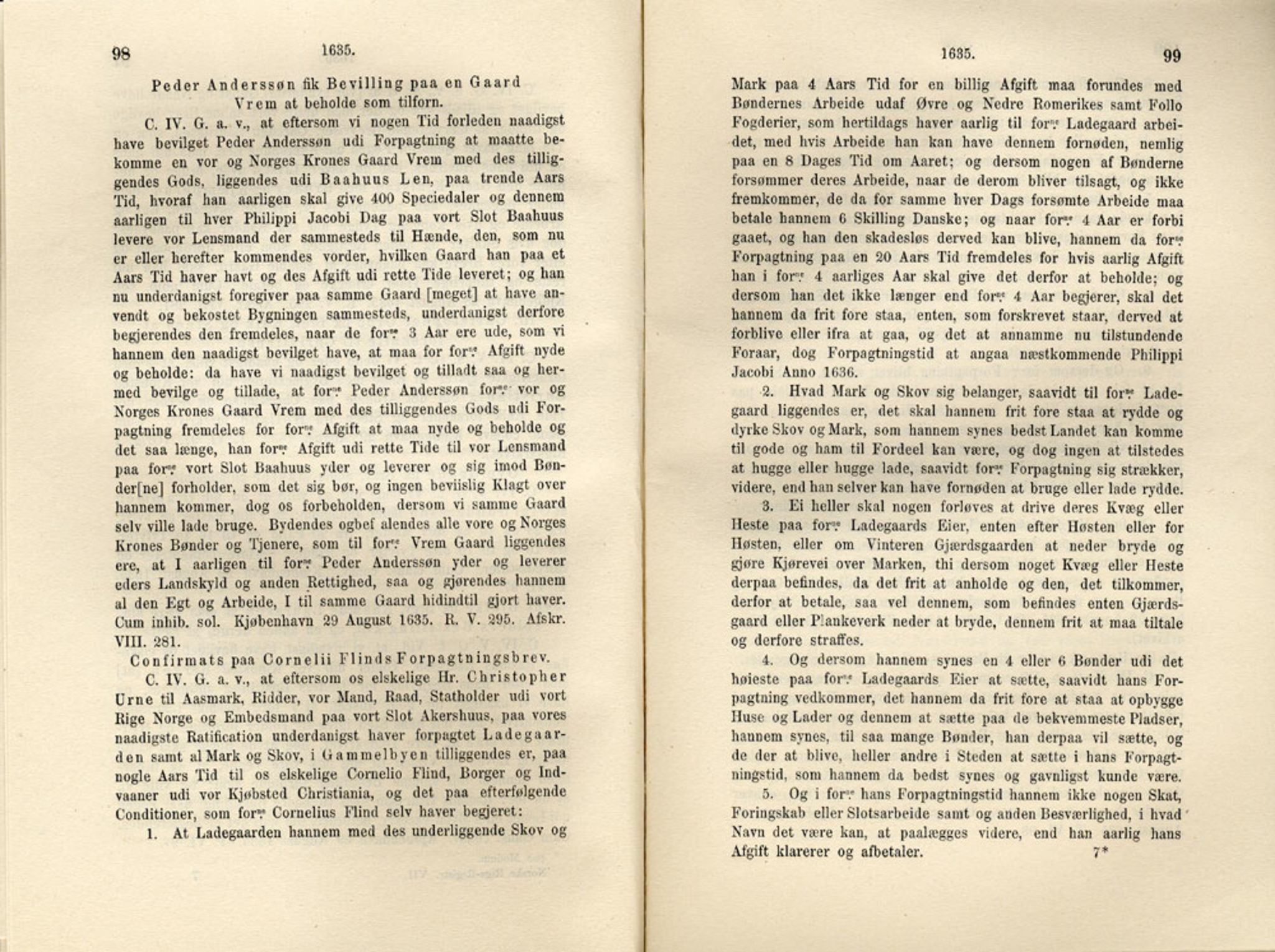Publikasjoner utgitt av Det Norske Historiske Kildeskriftfond, PUBL/-/-/-: Norske Rigs-Registranter, bind 7, 1635-1640, s. 98-99