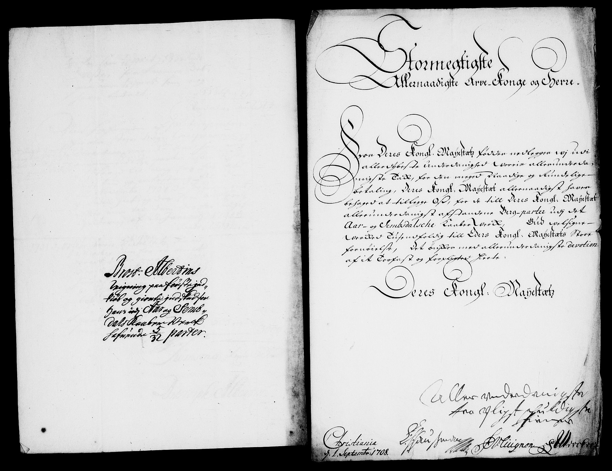 Danske Kanselli, Skapsaker, RA/EA-4061/G/L0015: Tillegg til skapsakene, 1707-1708, s. 389
