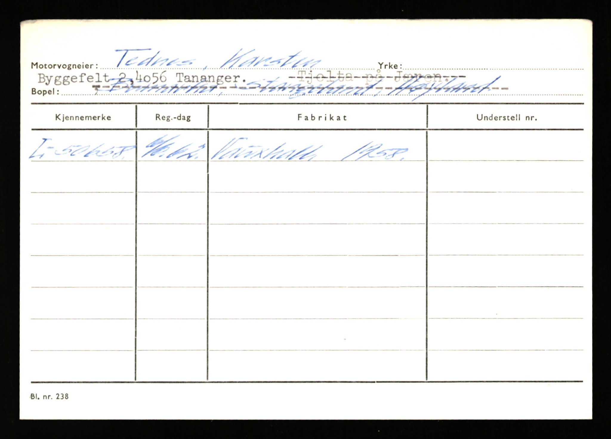 Stavanger trafikkstasjon, AV/SAST-A-101942/0/H/L0038: Sørbø - Tjeltveit, 1930-1971, s. 1545