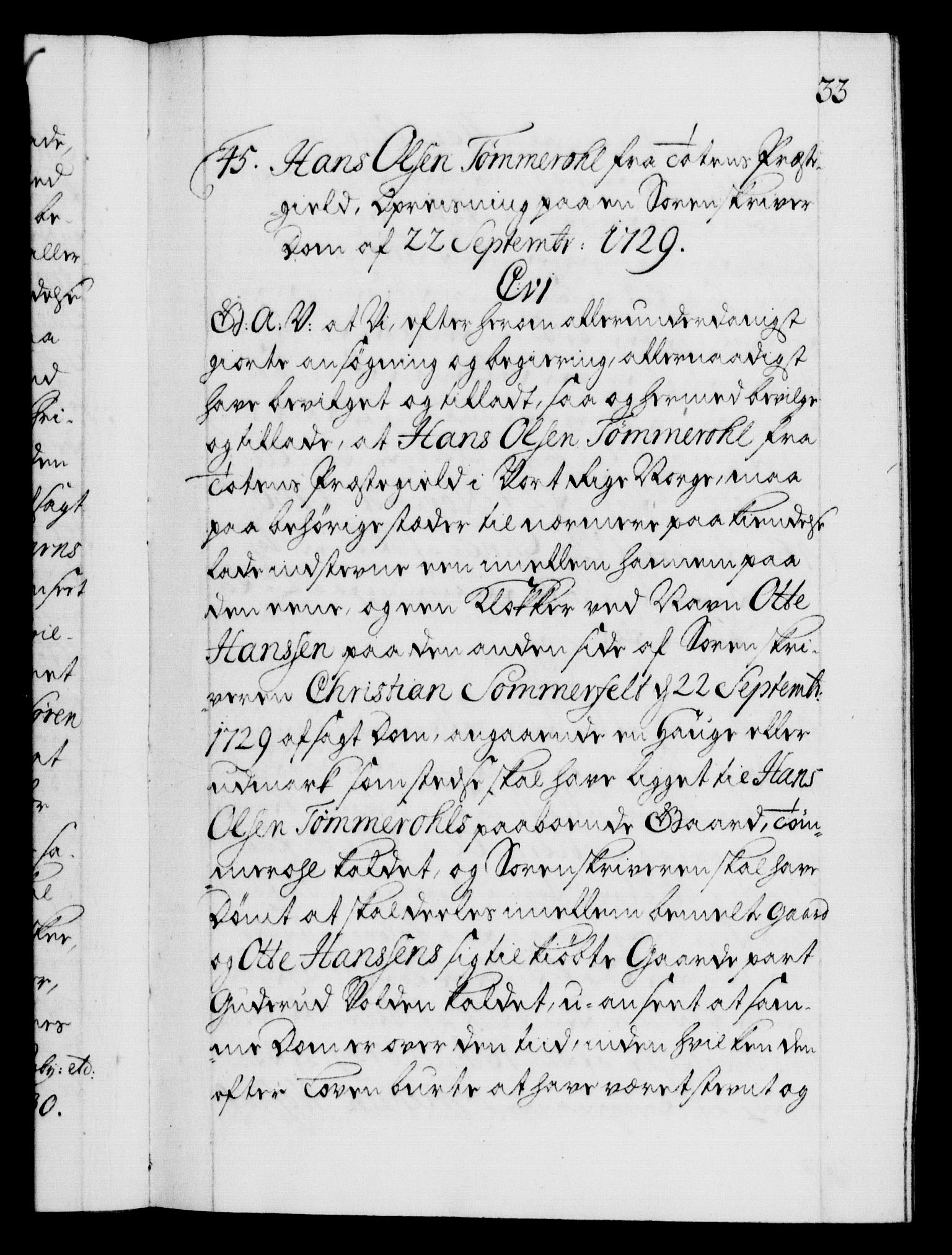 Danske Kanselli 1572-1799, AV/RA-EA-3023/F/Fc/Fca/Fcaa/L0027: Norske registre, 1730-1732, s. 33a