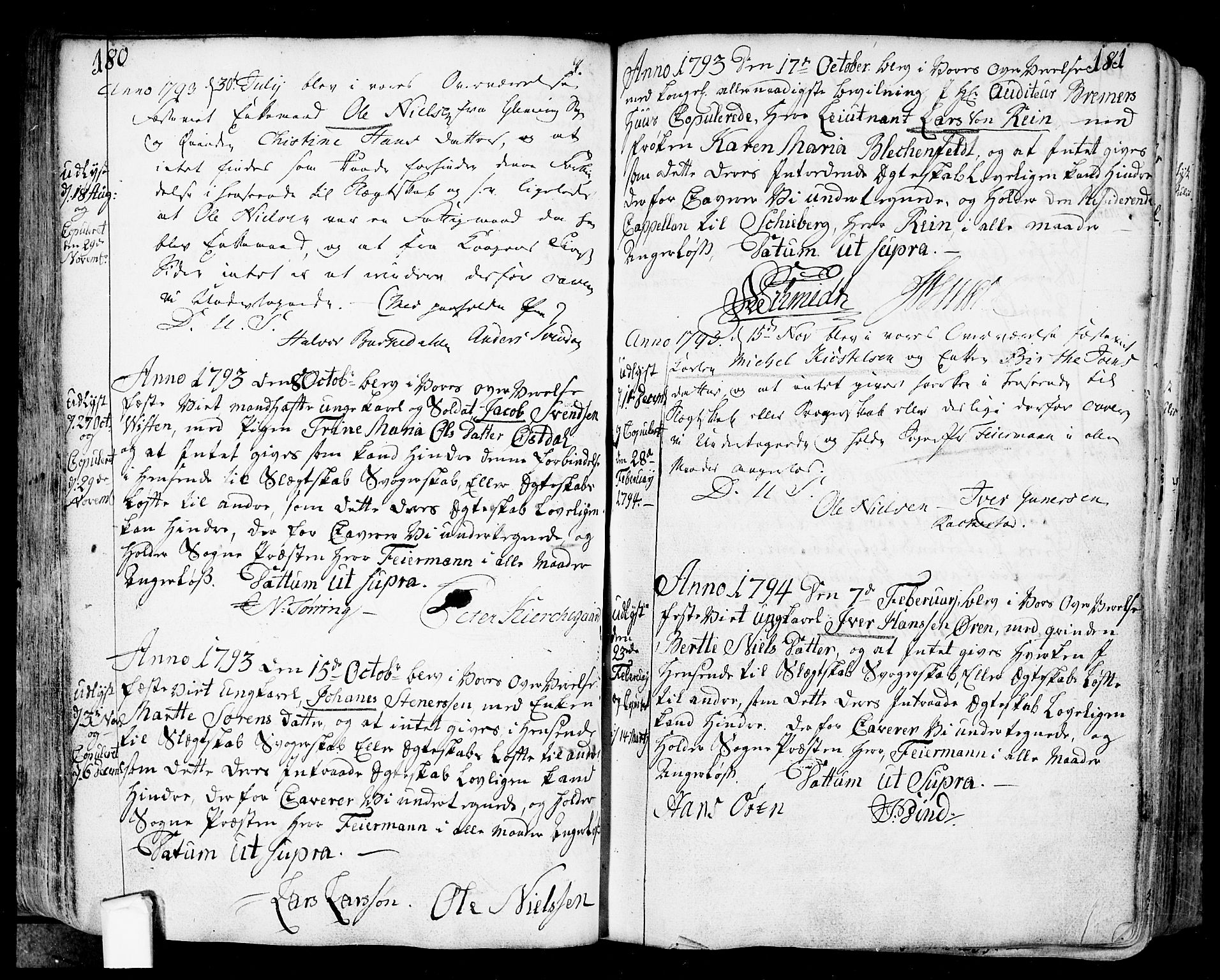 Fredrikstad prestekontor Kirkebøker, AV/SAO-A-11082/F/Fa/L0002: Ministerialbok nr. 2, 1750-1804, s. 180-181