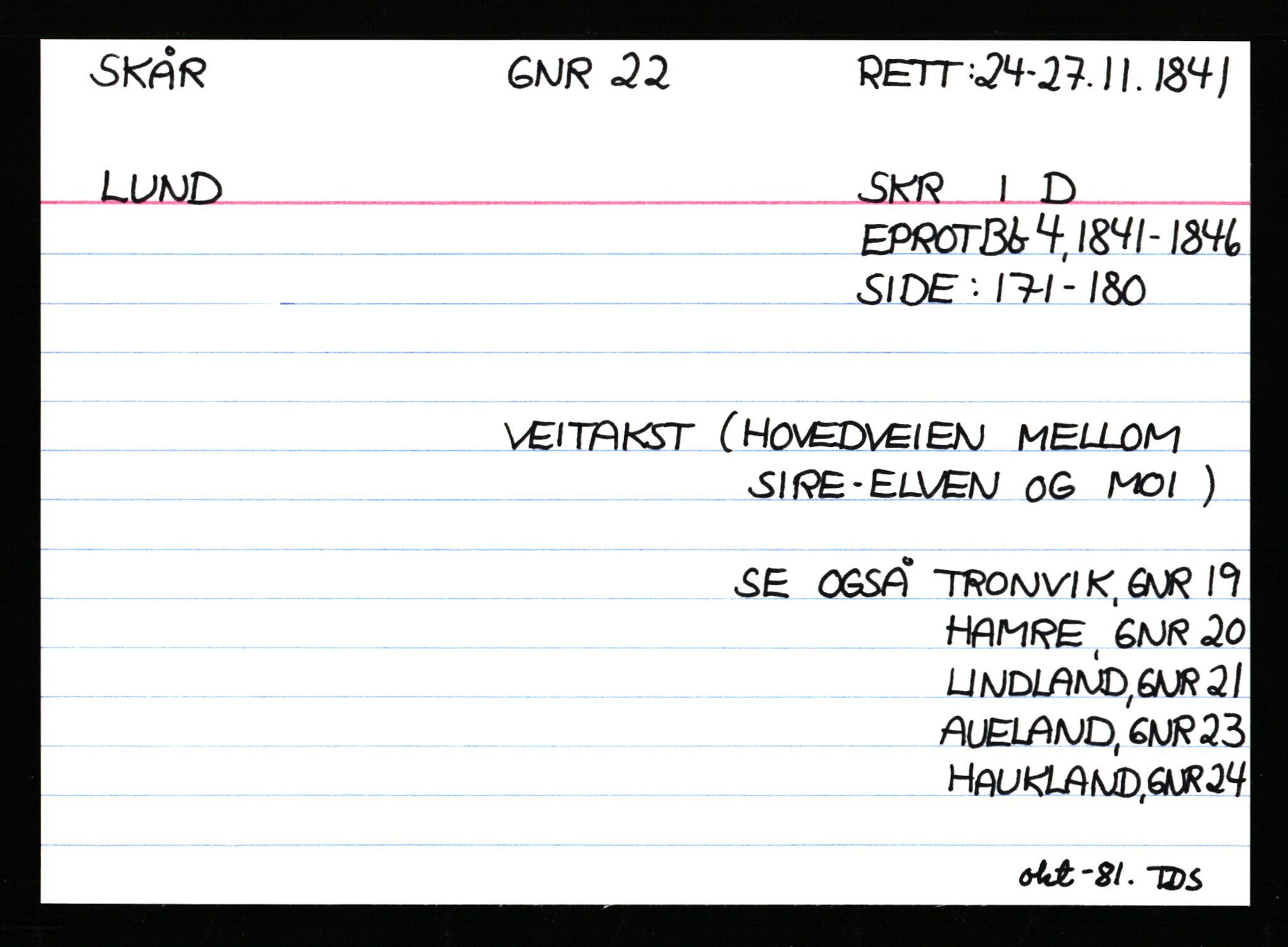 Statsarkivet i Stavanger, AV/SAST-A-101971/03/Y/Ym/L0053: Åstedskort sortert etter gårdsnavn: Skudeneshavn - Solbjør, 1600-1950, s. 202