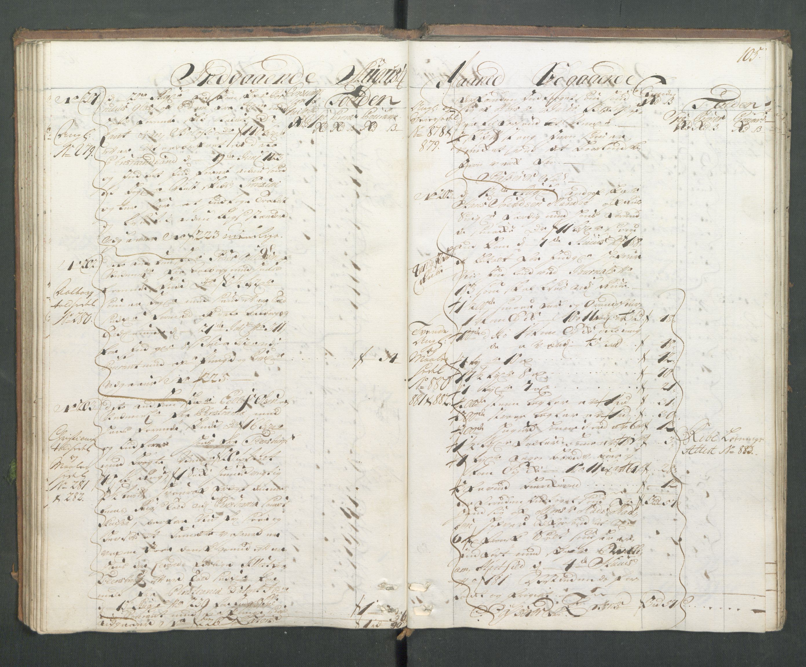 Generaltollkammeret, tollregnskaper, AV/RA-EA-5490/R14/L0012/0001: Tollregnskaper Øster-Risør / Hovedtollbok, 1731, s. 104b-105a