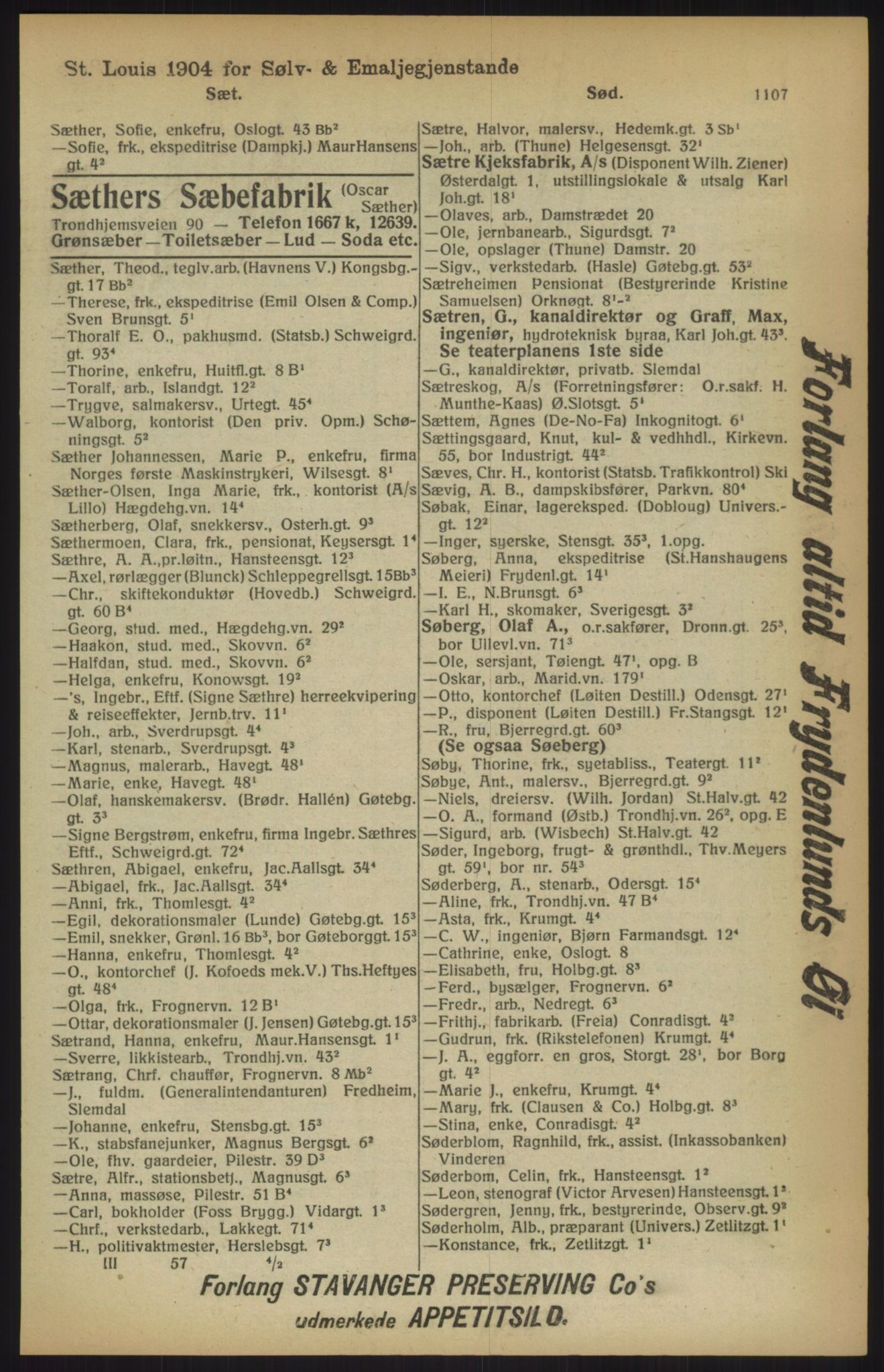 Kristiania/Oslo adressebok, PUBL/-, 1915, s. 1107