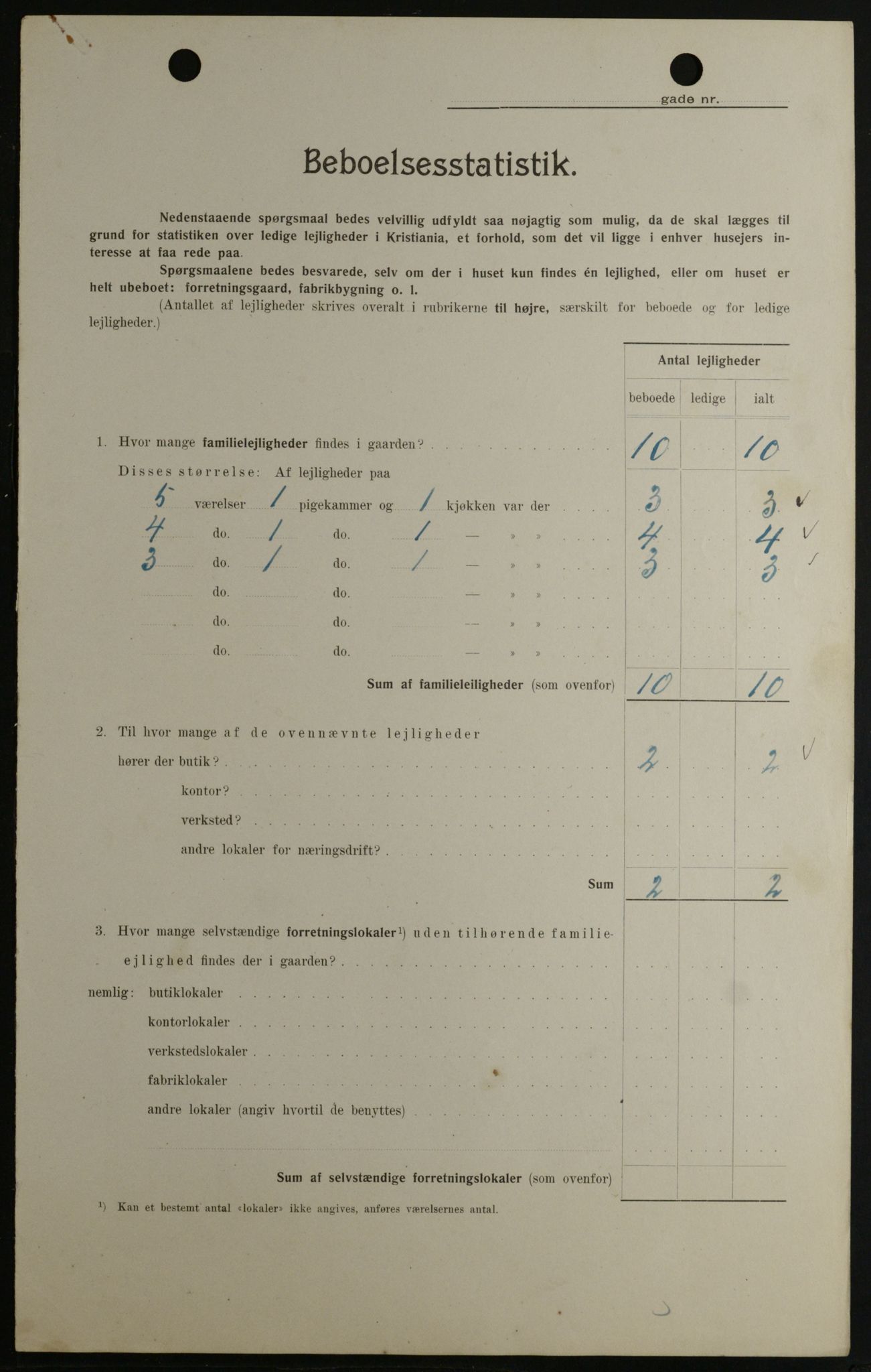 OBA, Kommunal folketelling 1.2.1908 for Kristiania kjøpstad, 1908, s. 94295
