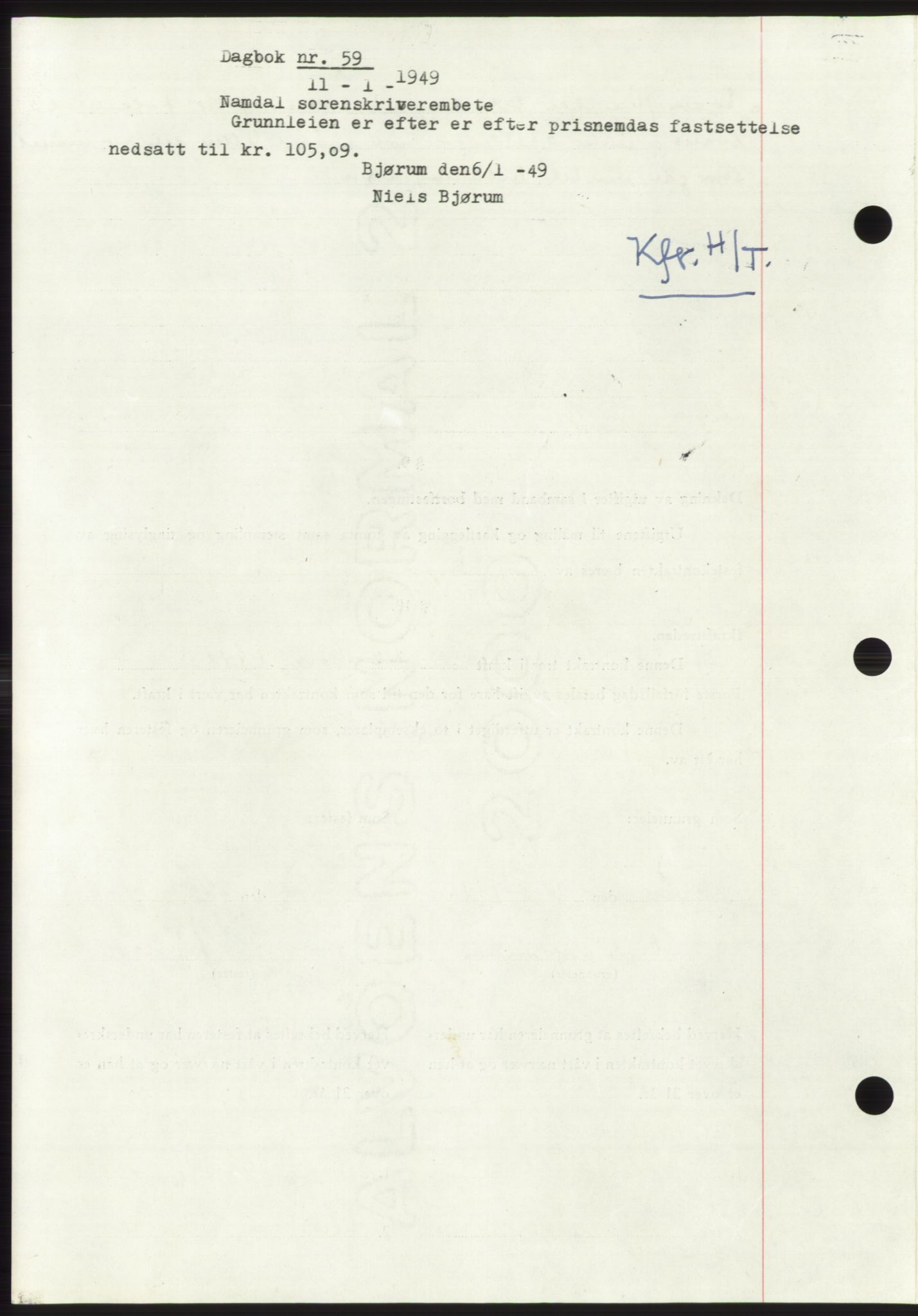 Namdal sorenskriveri, SAT/A-4133/1/2/2C: Pantebok nr. -, 1947-1948, Dagboknr: 59/1948